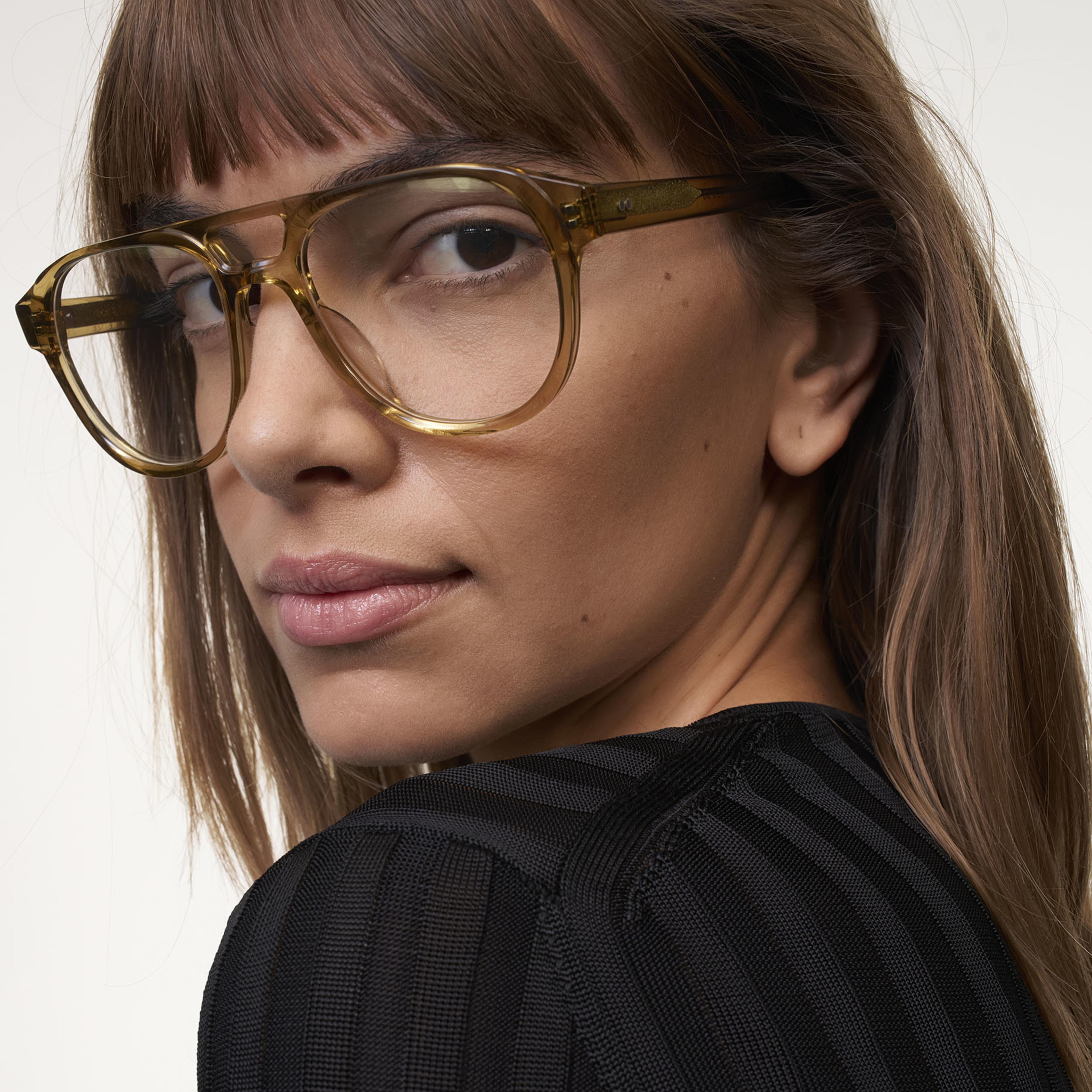 Ace & Tate Brillen | Oval Acetat in Gelb