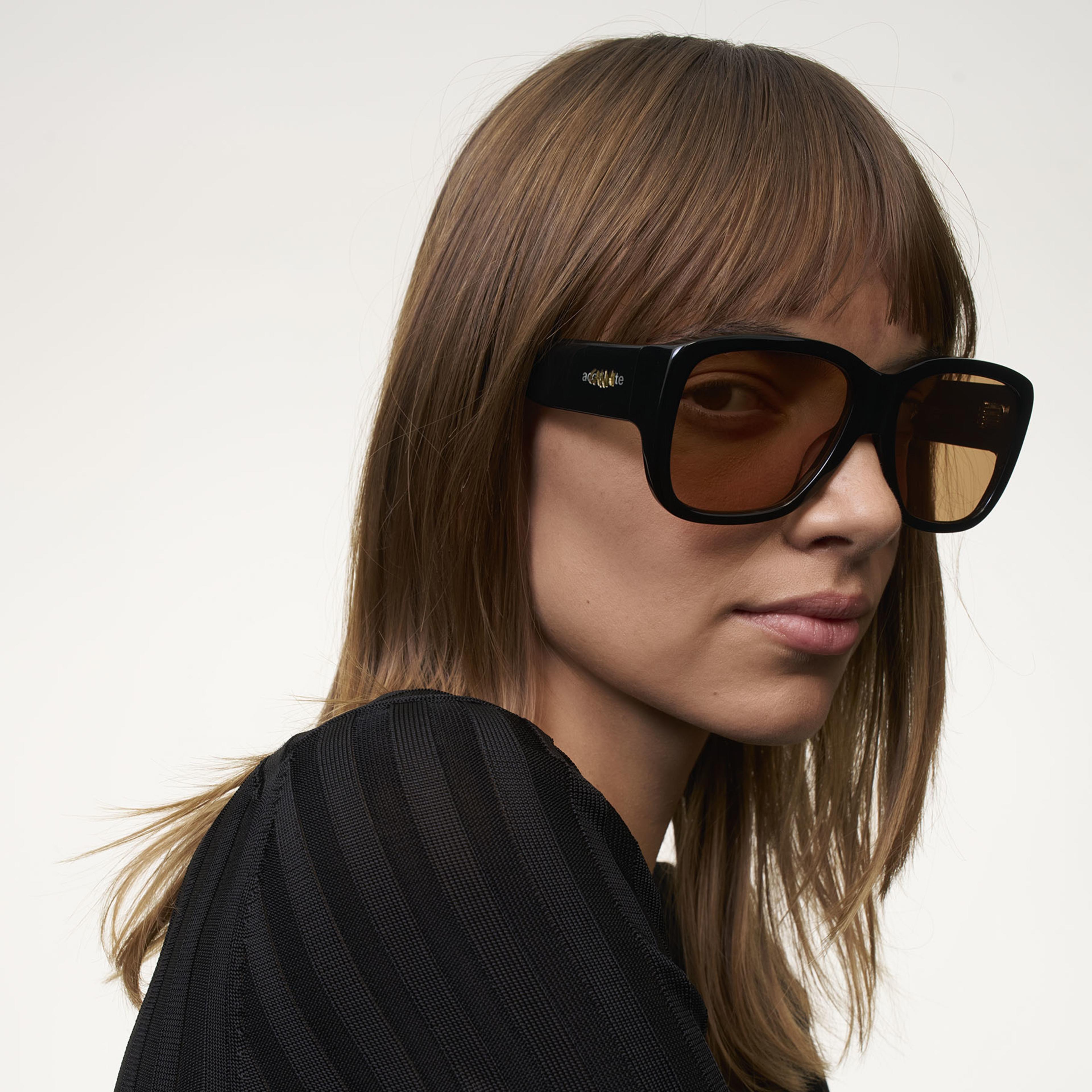 Ace & Tate Sonnenbrillen | Quadratisch Acetat in Schwarz