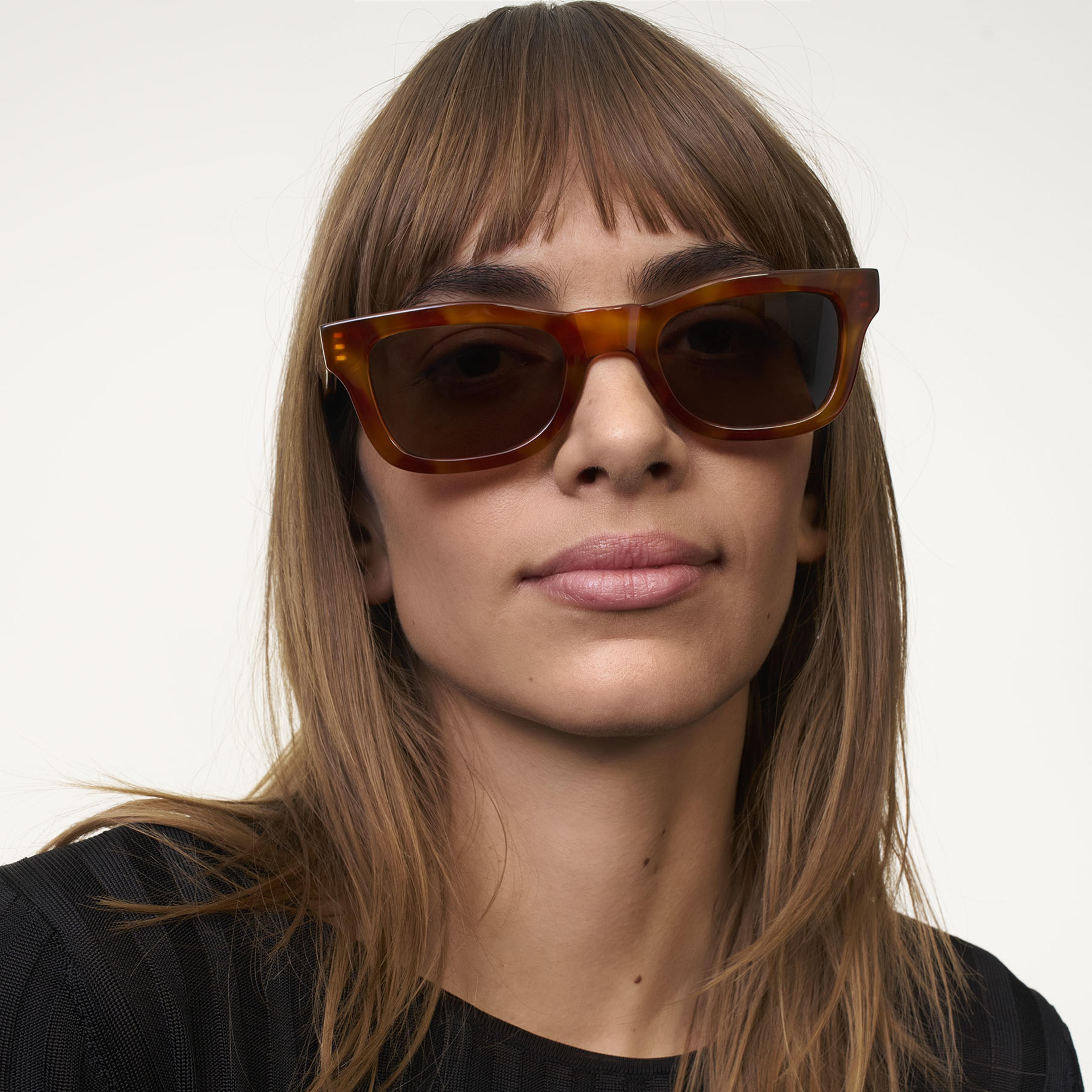 Ace & Tate Sonnenbrillen | Rechteckig Acetat in Braun