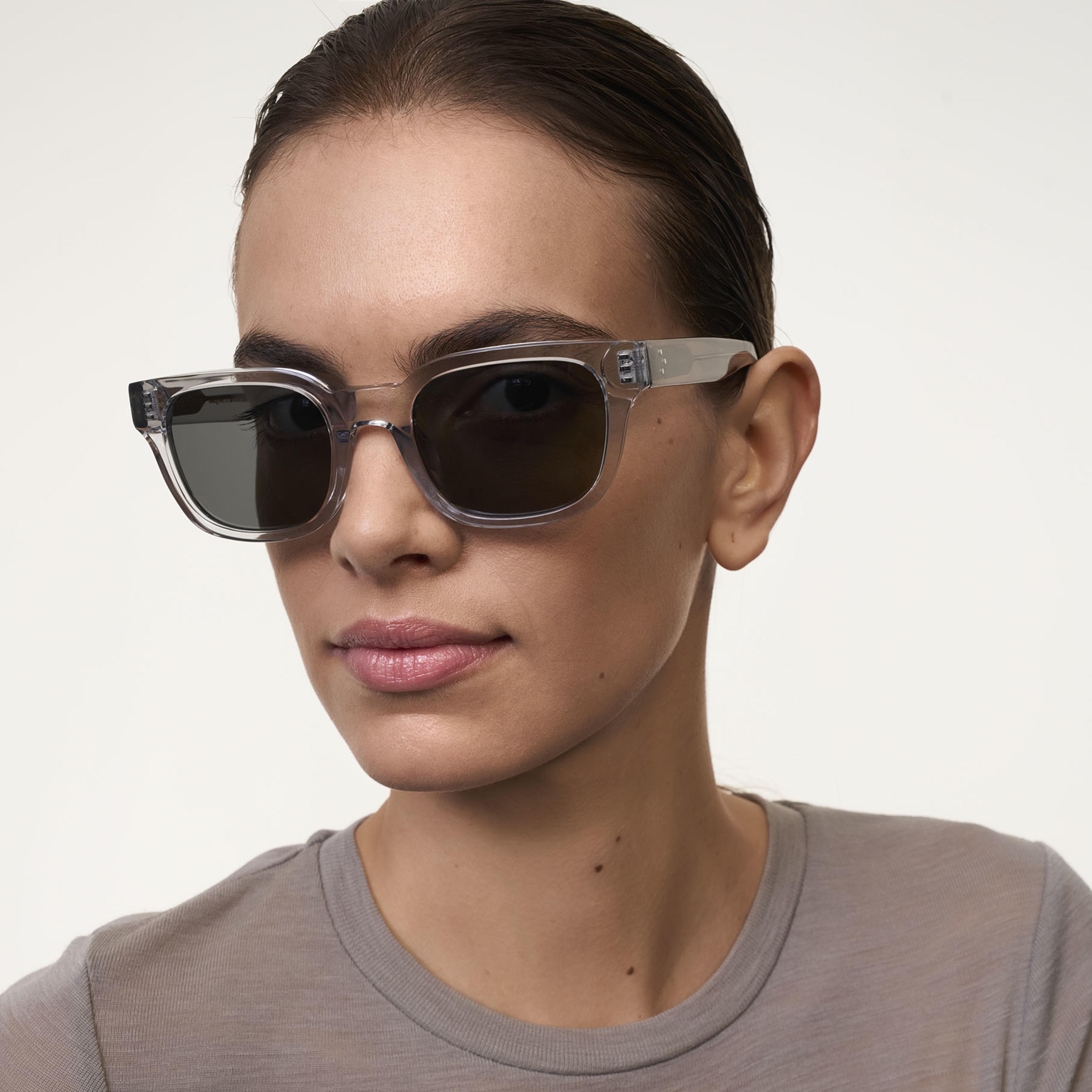 Ace & Tate Sonnenbrillen | Rechteckig Acetat in Transparent, Grau