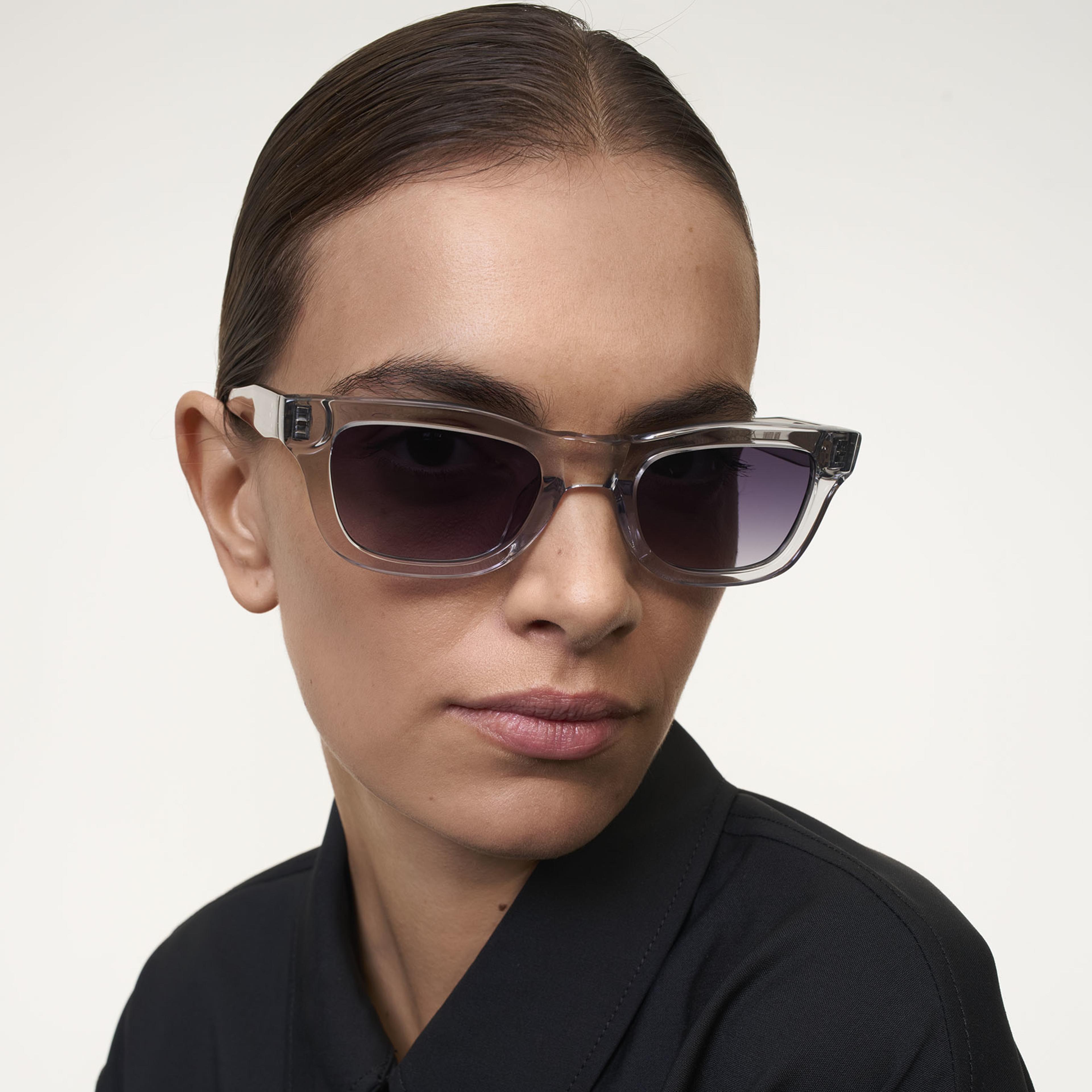 Ace & Tate Sonnenbrillen | Rechteckig Acetat in Transparent, Grau