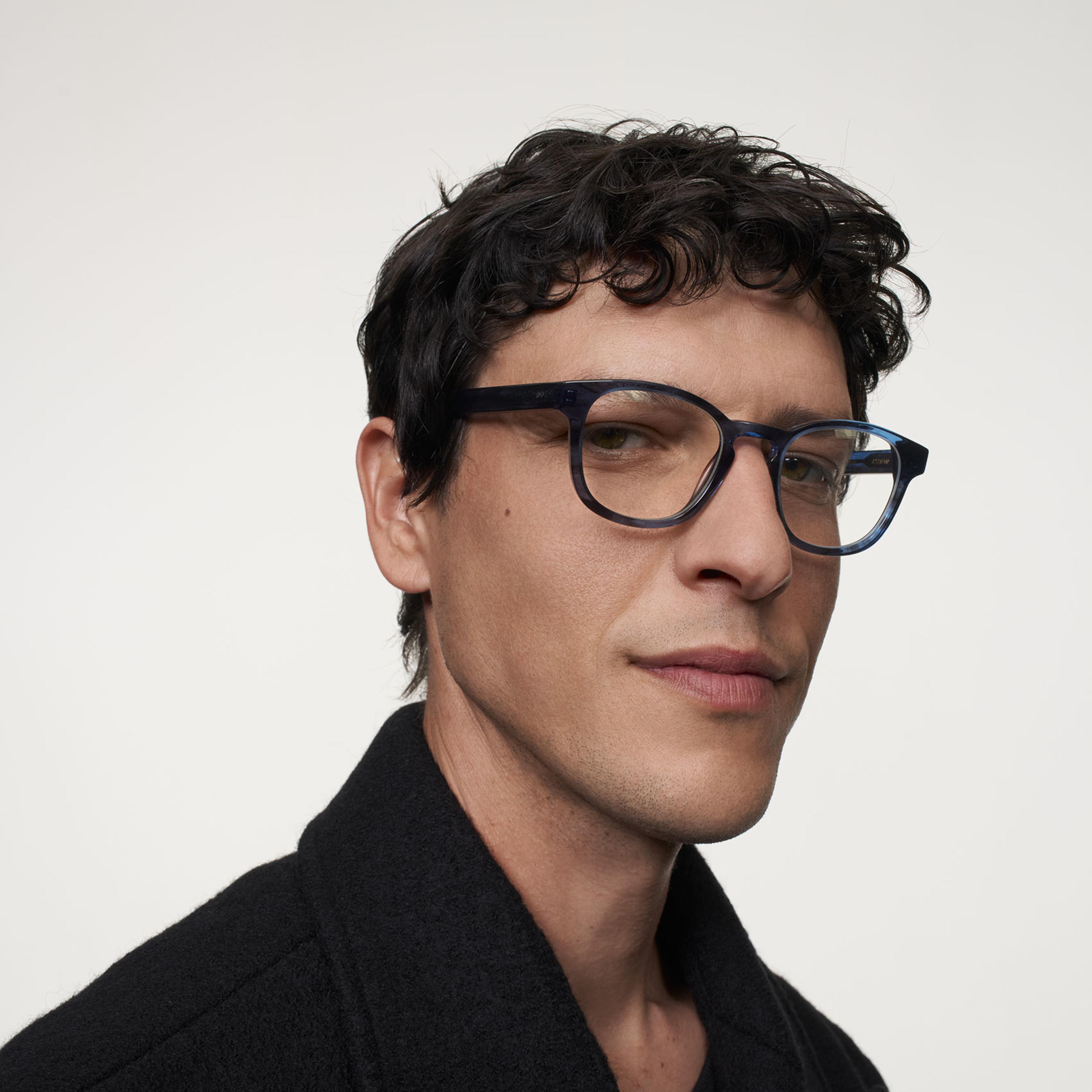 Ace & Tate Brillen | Vierkant Acetaat in Blauw