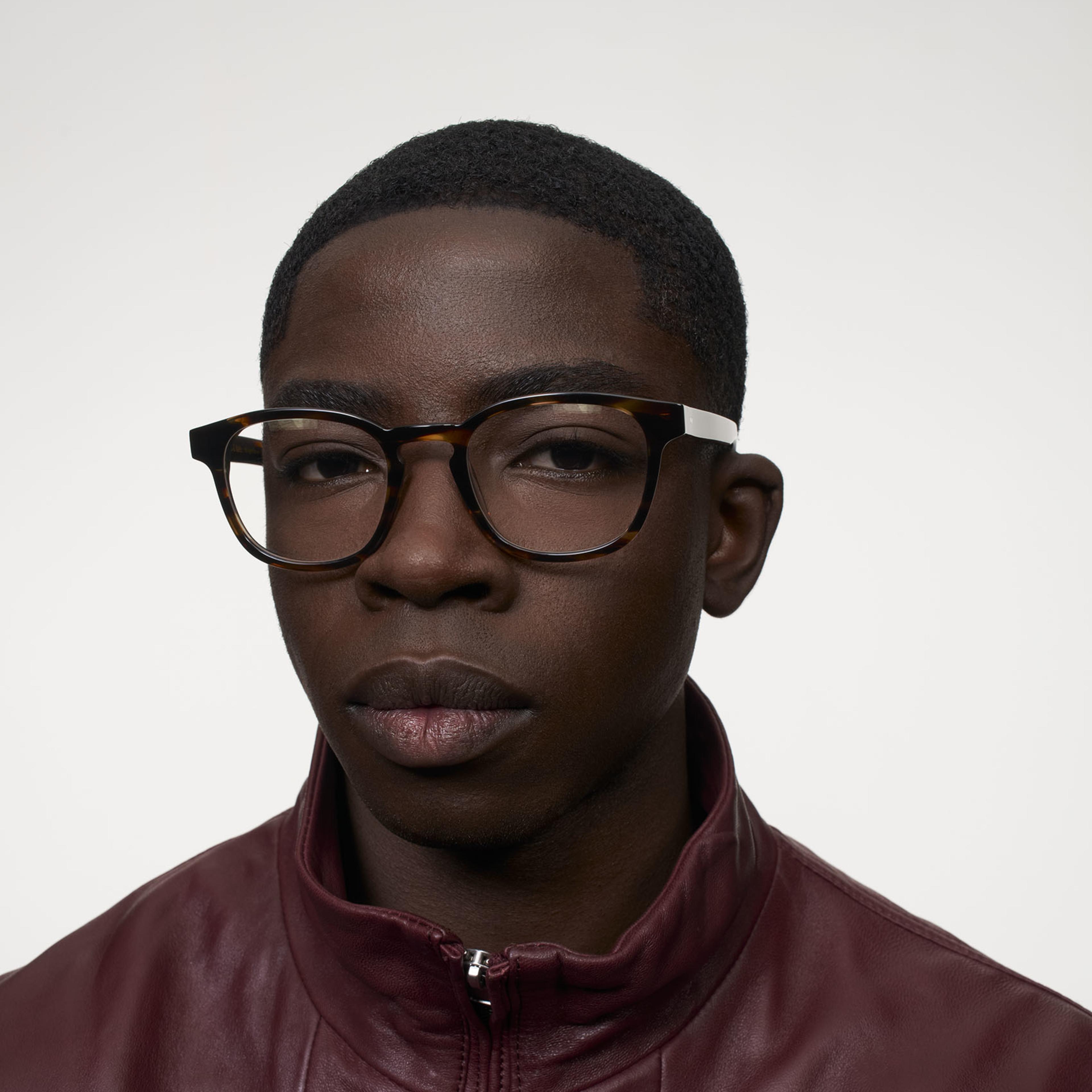 Ace & Tate Glasses | Square Acetate in Brown, Orange