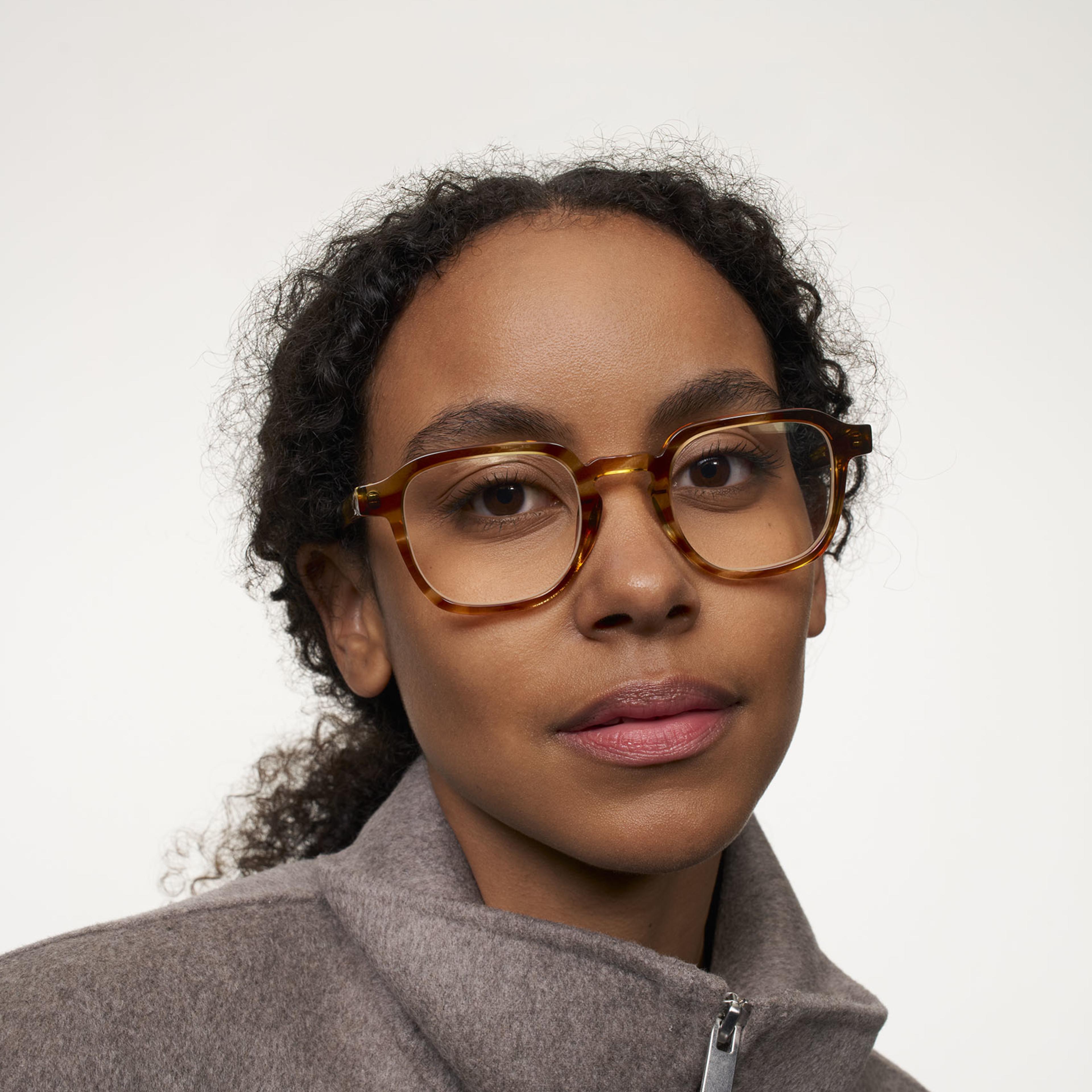 Ace & Tate Glasses |  Acetate in Brown, Orange