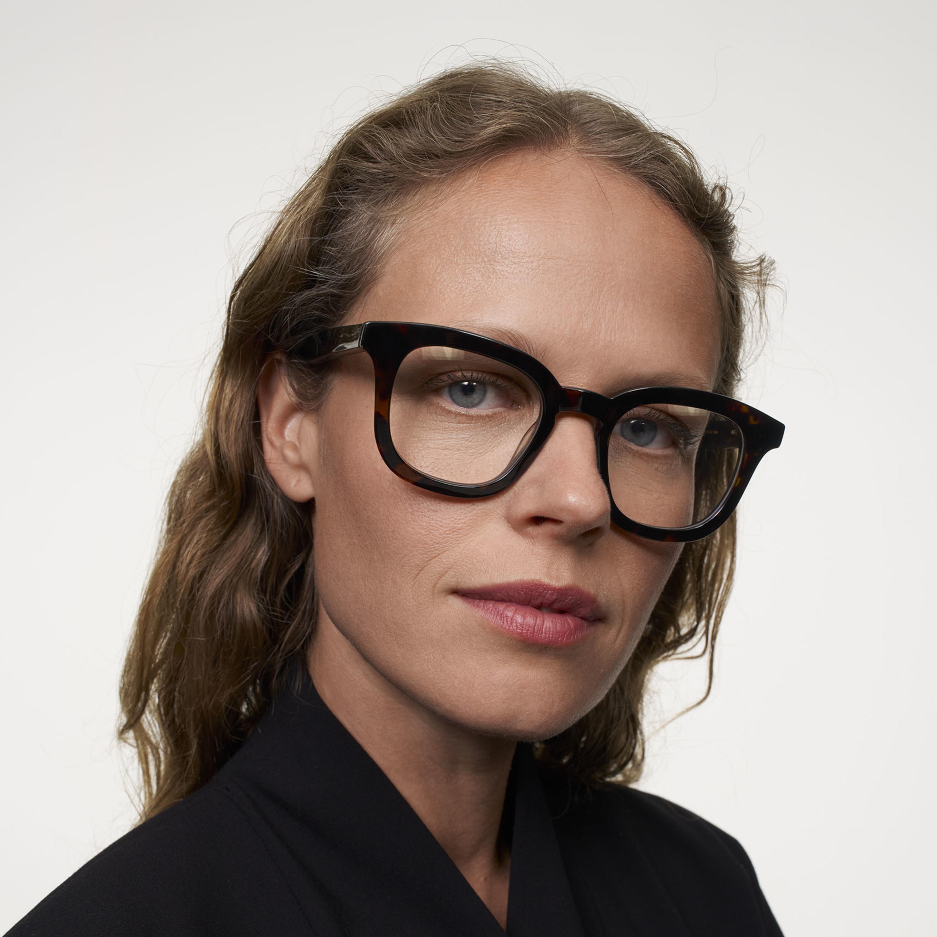 Ace & Tate Glasses | Square Acetate in tortoise