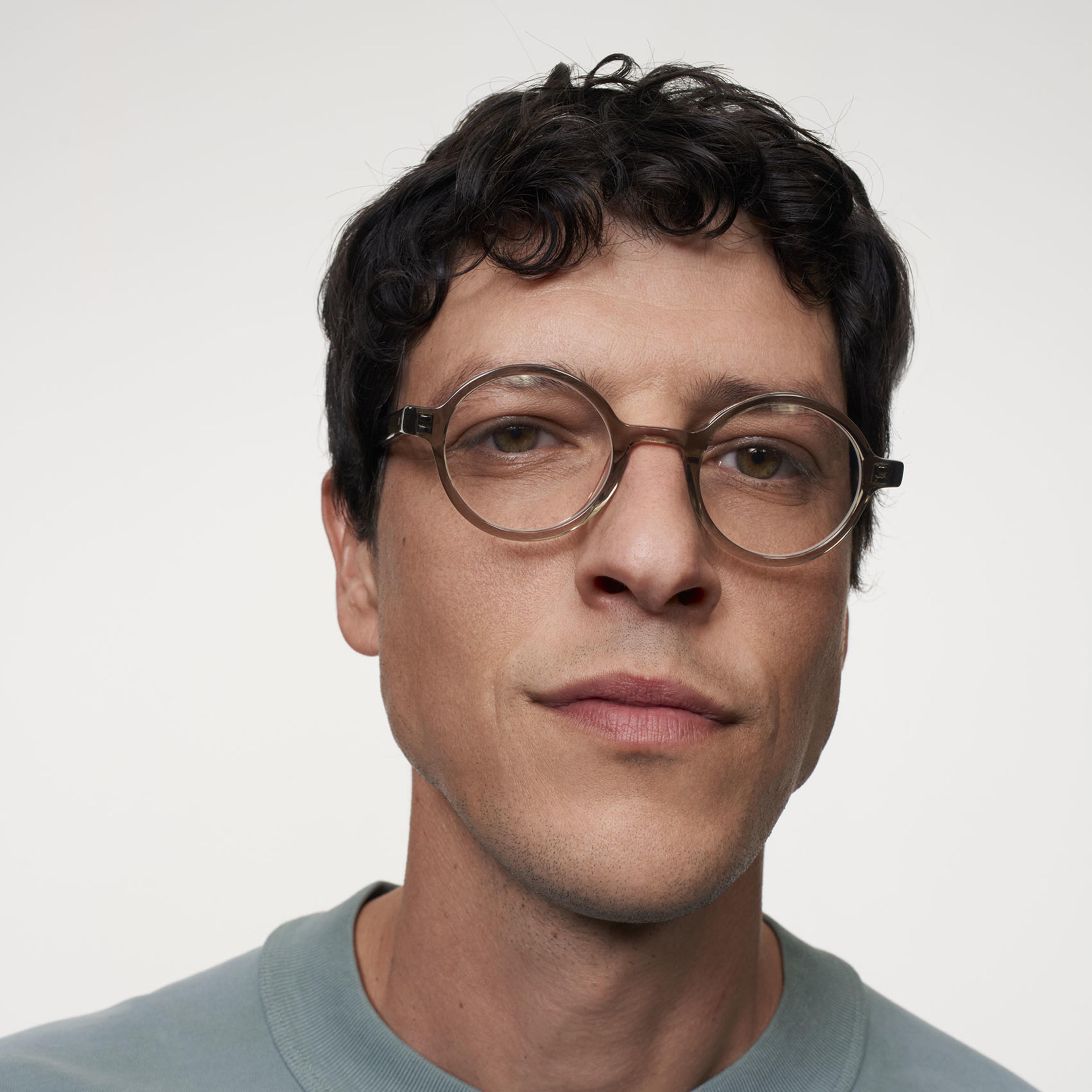 Ace & Tate Brillen | Rund Acetat in Grau
