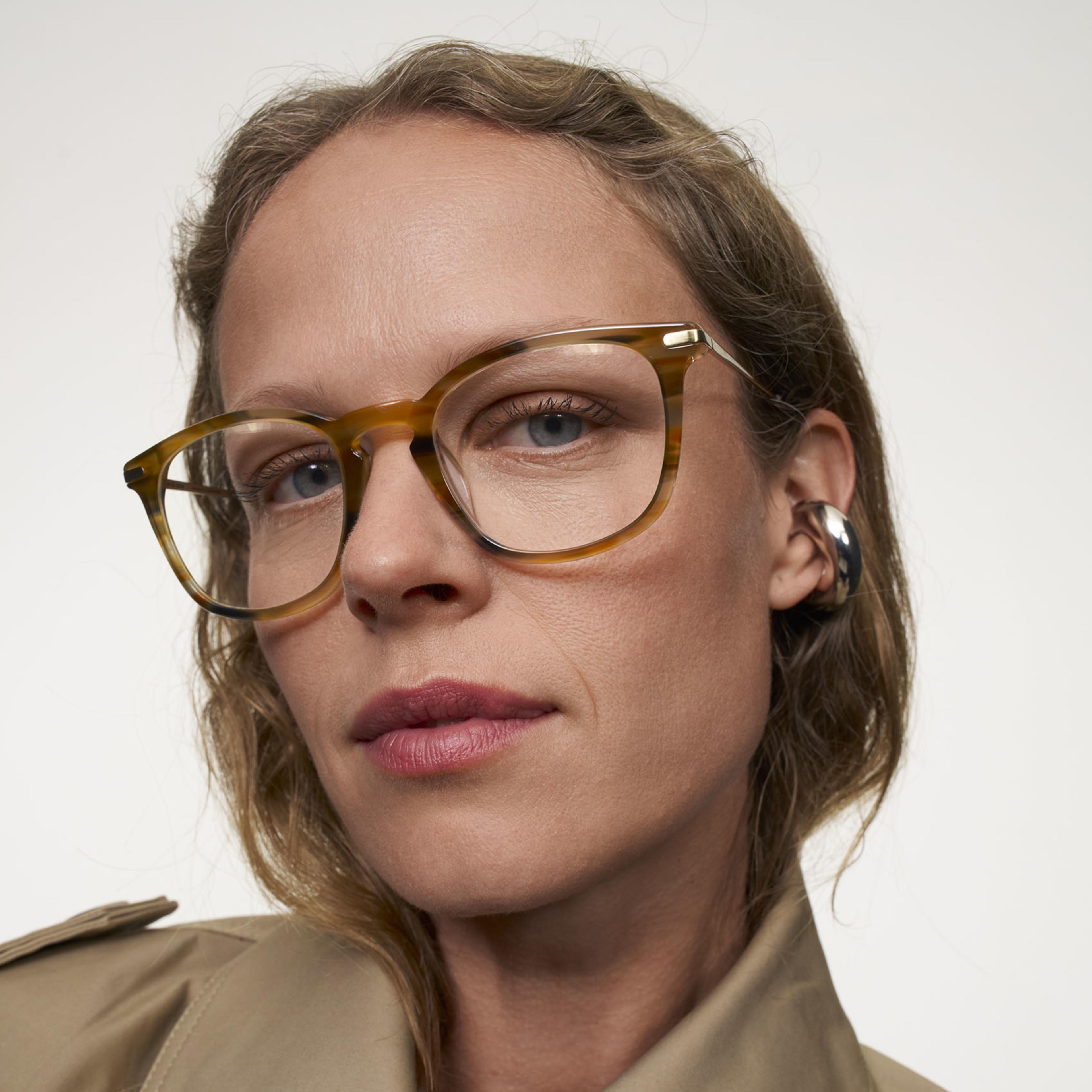 Ace & Tate Glasses | Square Combi in Blue, Orange, Yellow