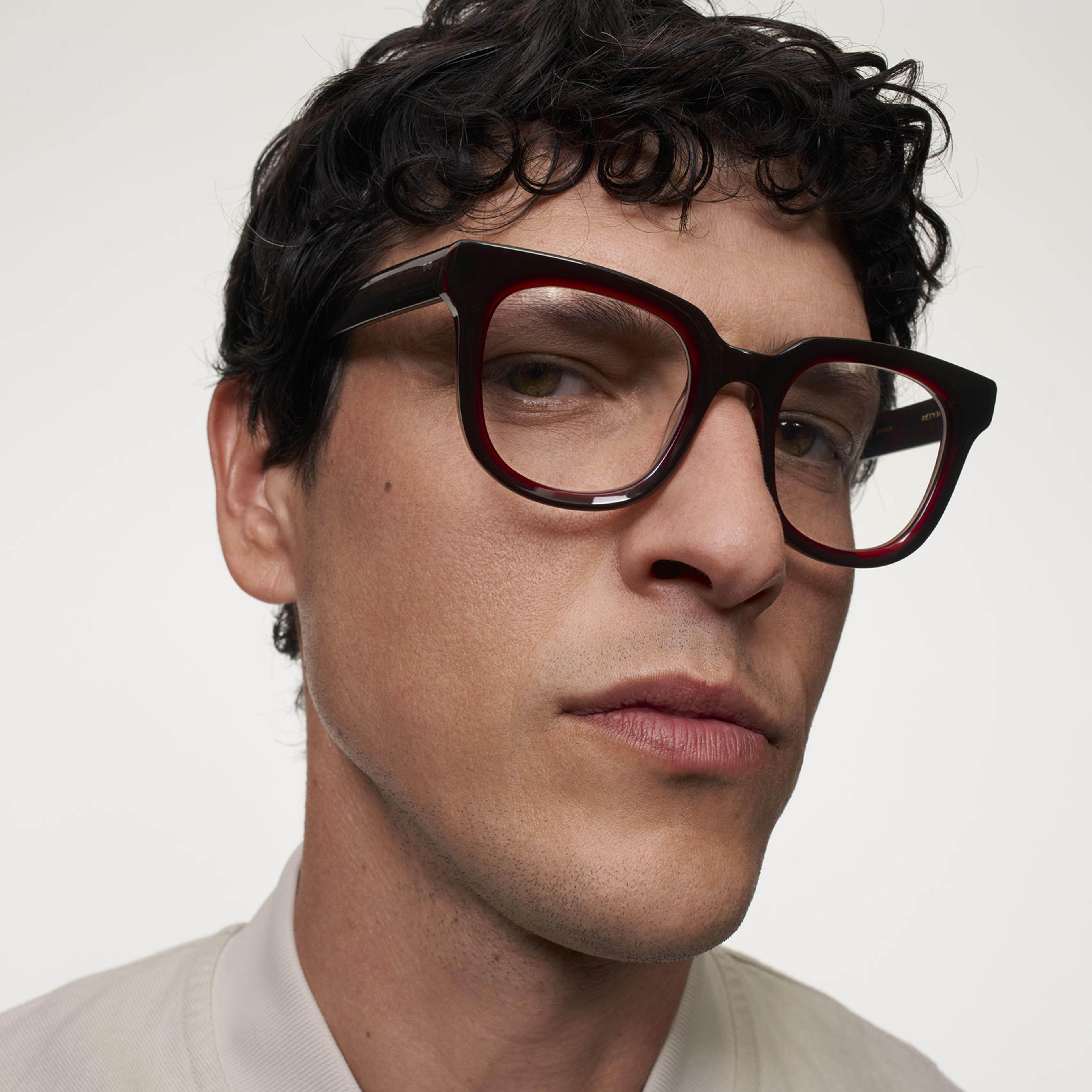 Ace & Tate Gafas | Redonda Acetato in Rojo