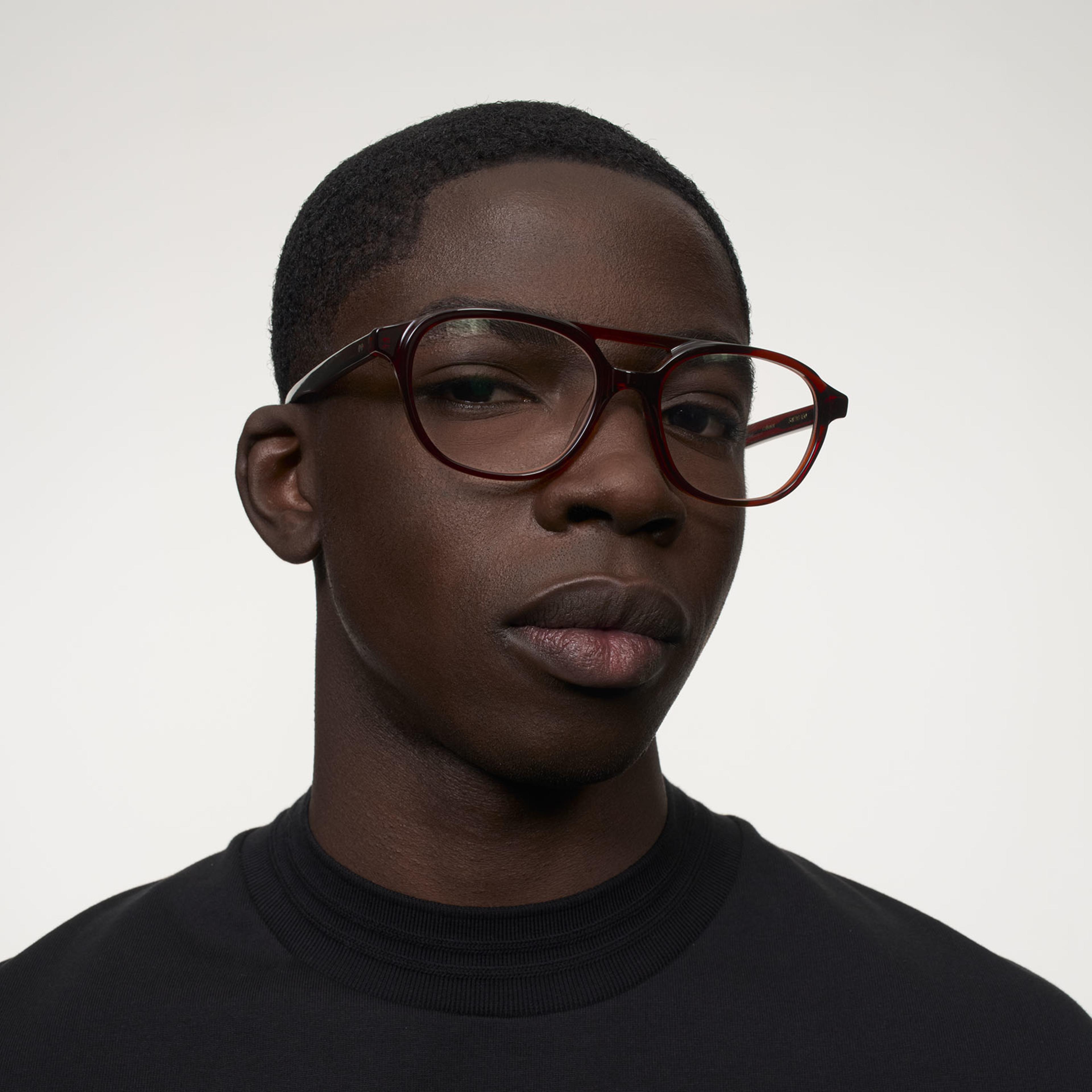 Ace & Tate Brillen | Rund Acetat in Rot