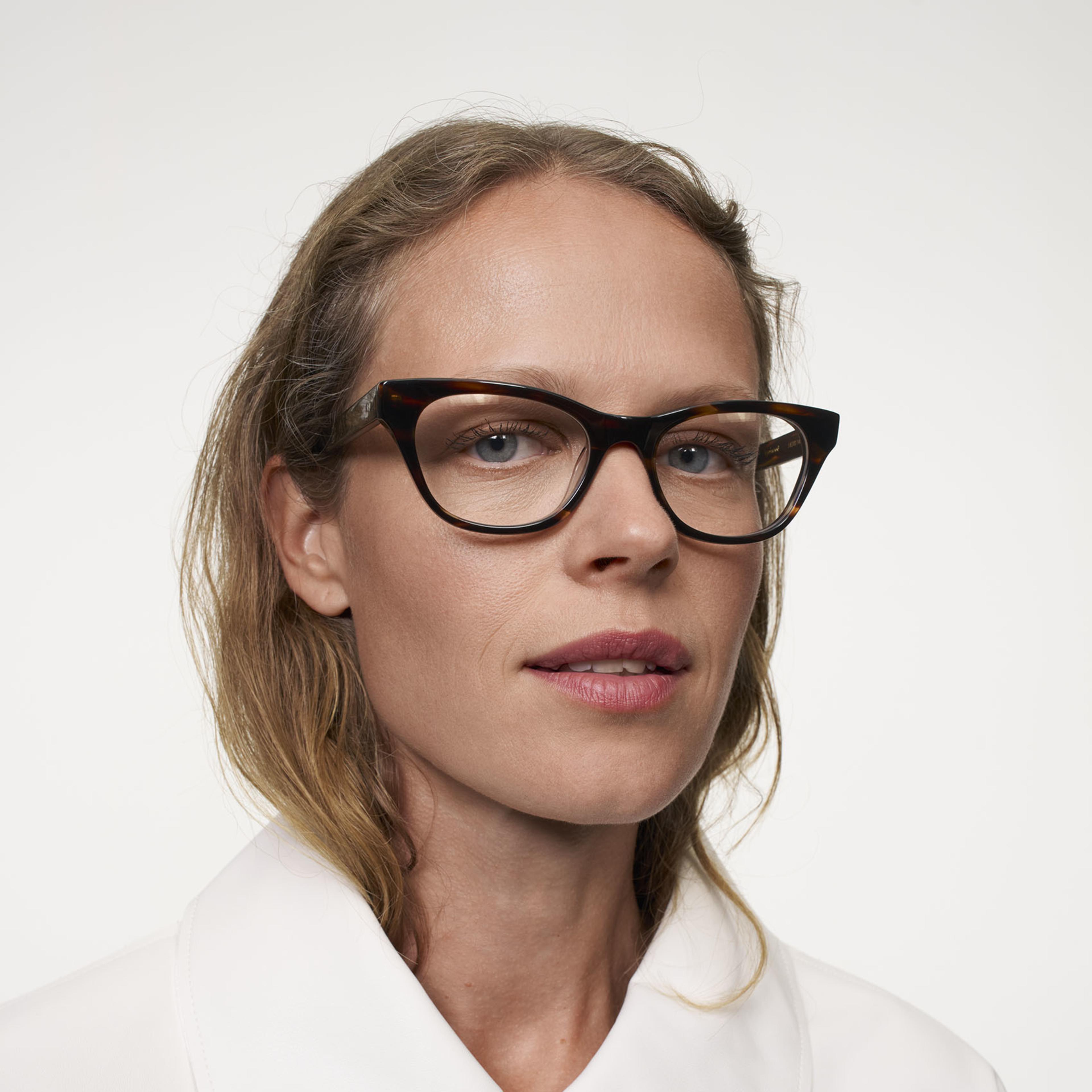 Ace & Tate Brillen | Rund Acetat in Braun, Orange