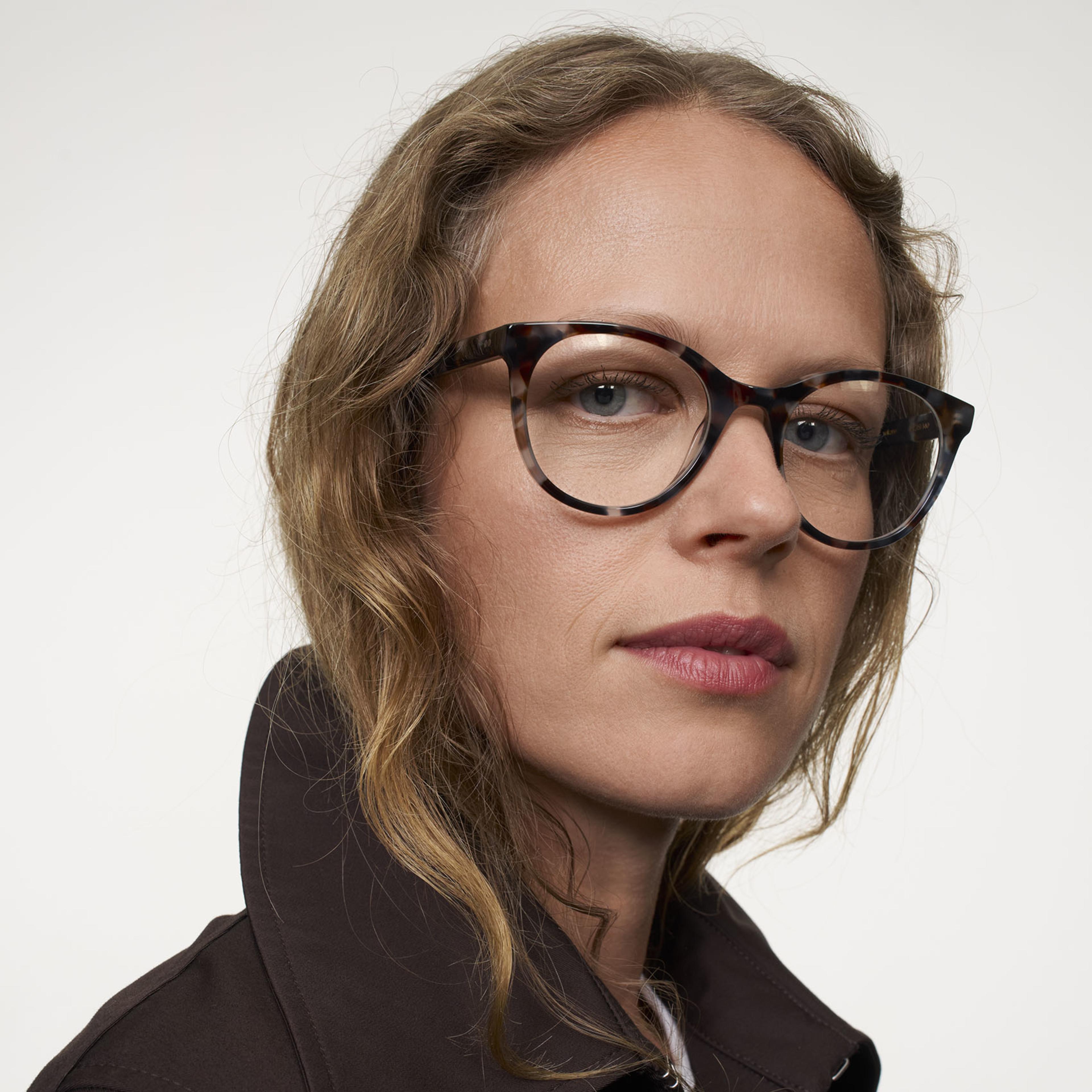 Ace & Tate Glasses | Oval Acetate in Blue, Grey, Red