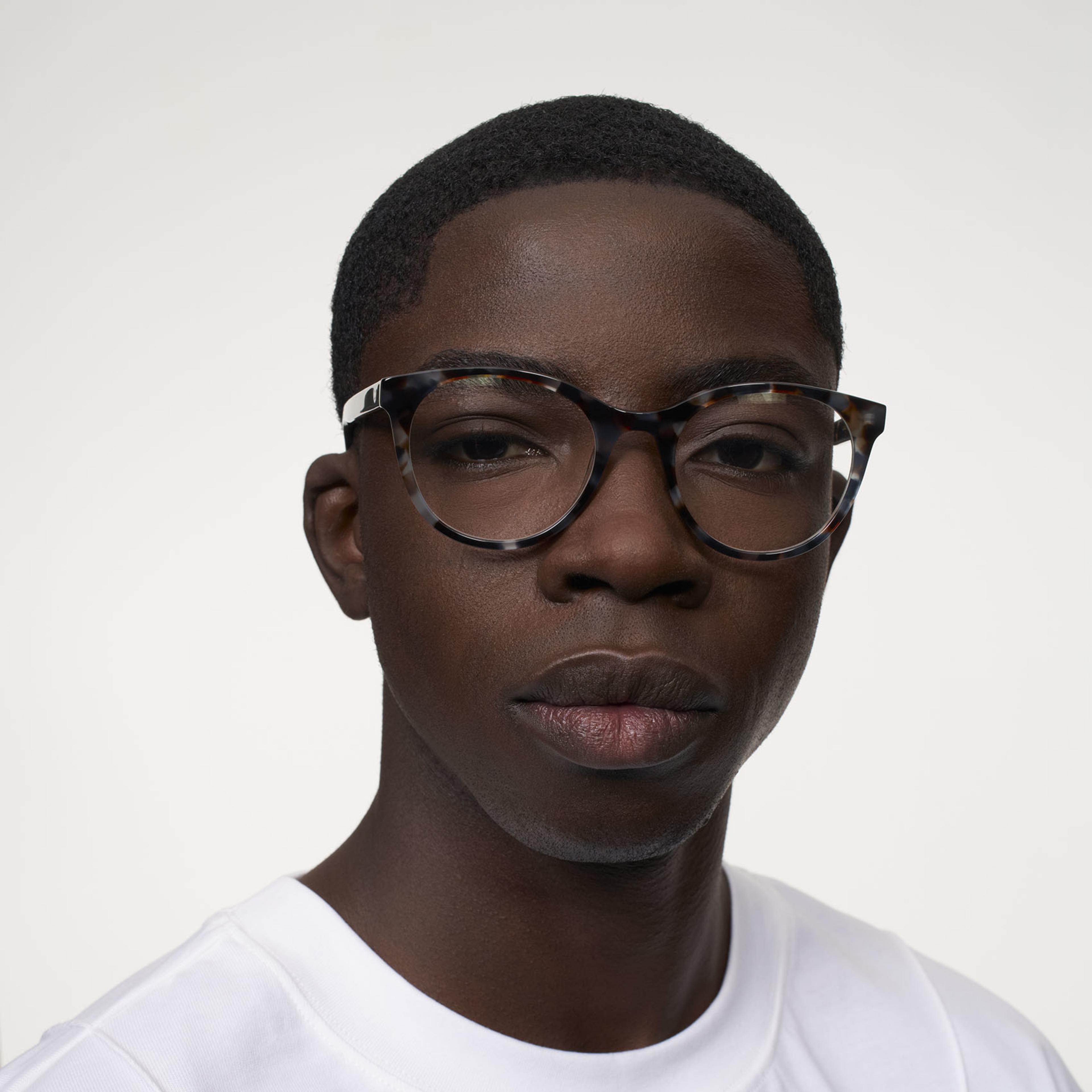 Ace & Tate Glasses | Oval Acetate in Blue, Grey, Red