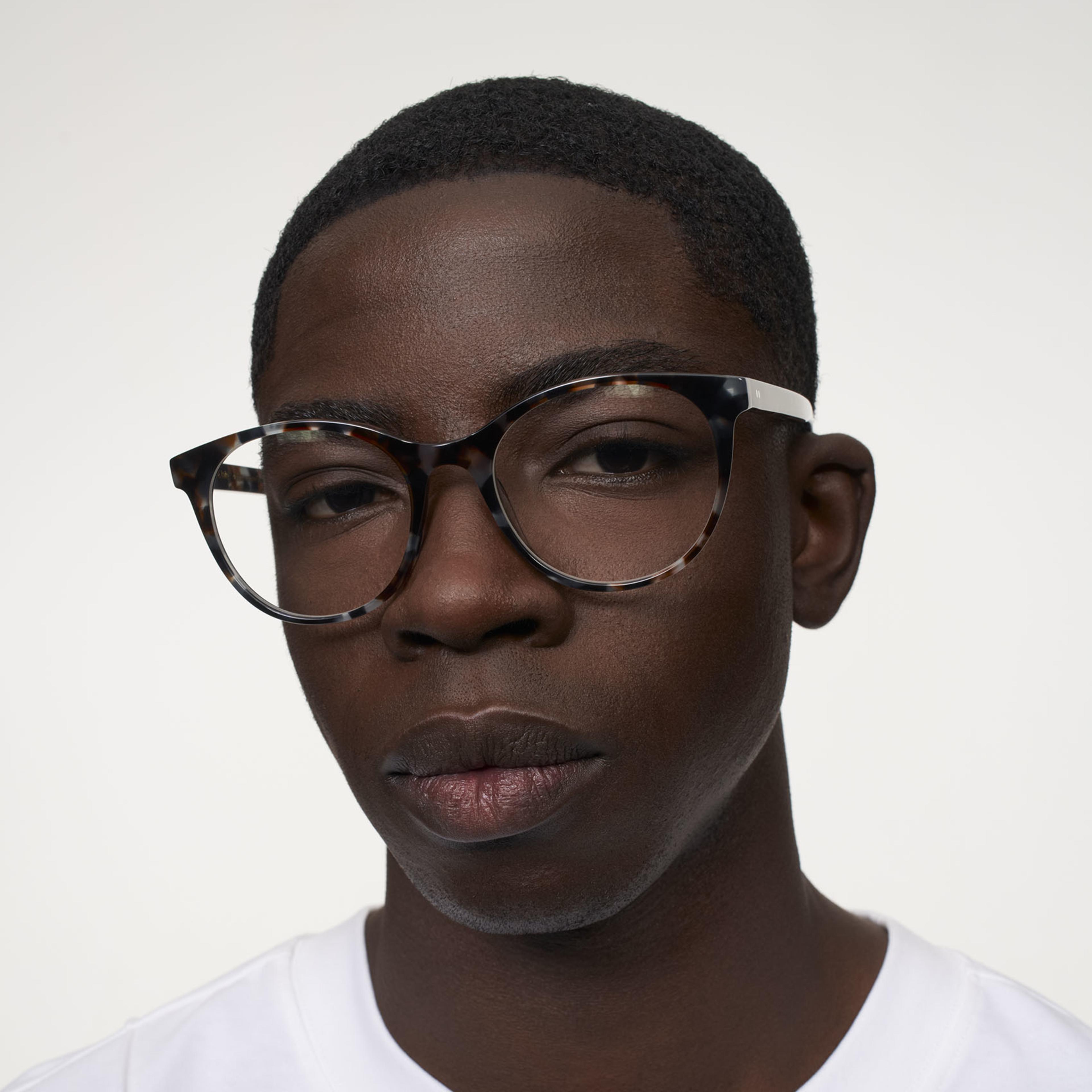 Ace & Tate Gafas | Redonda Acetato in Azul, Gris, Rojo