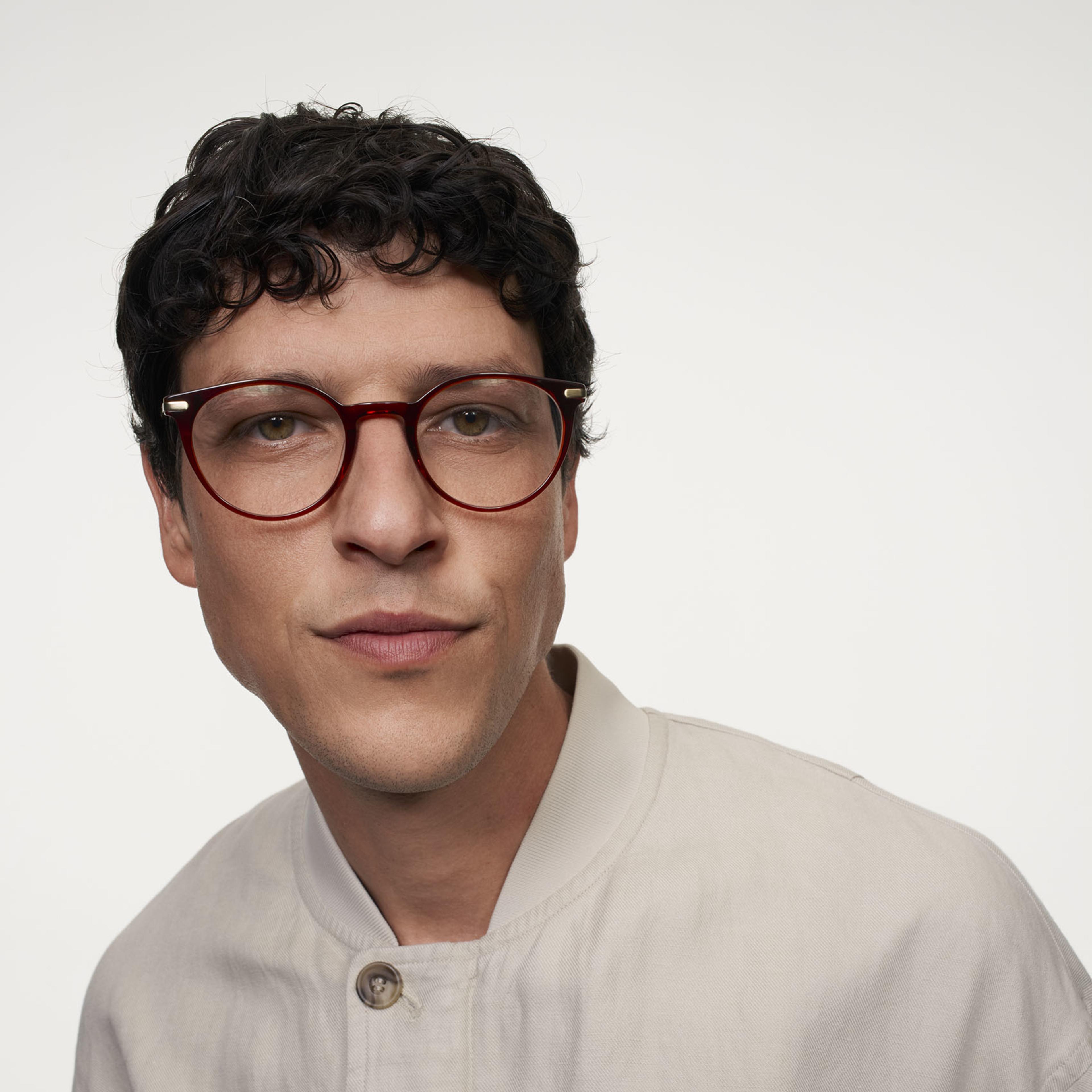 Ace & Tate Gafas | Redonda Acetato in Rojo