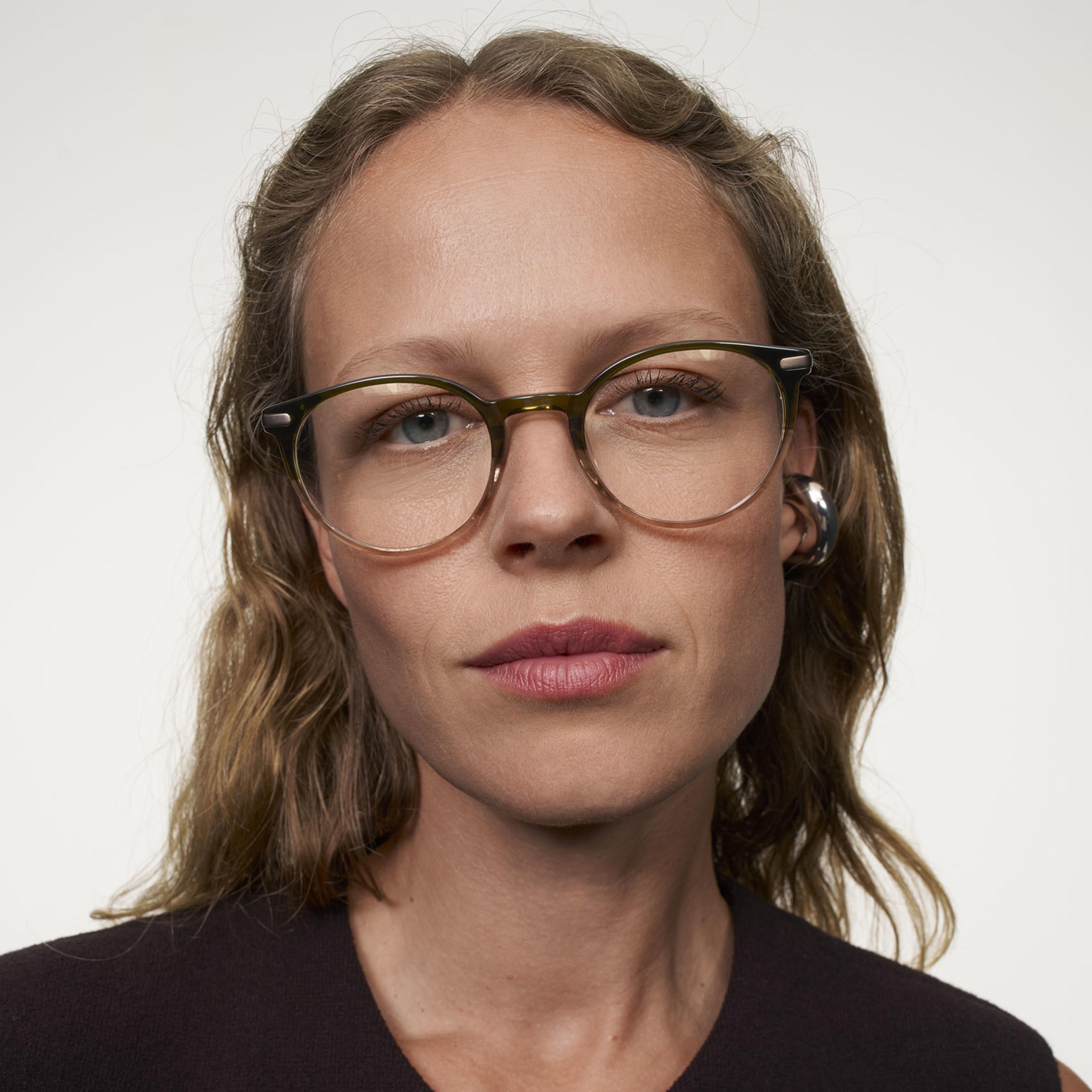 Ace & Tate Glasses | Round Acetate in Brown, Green