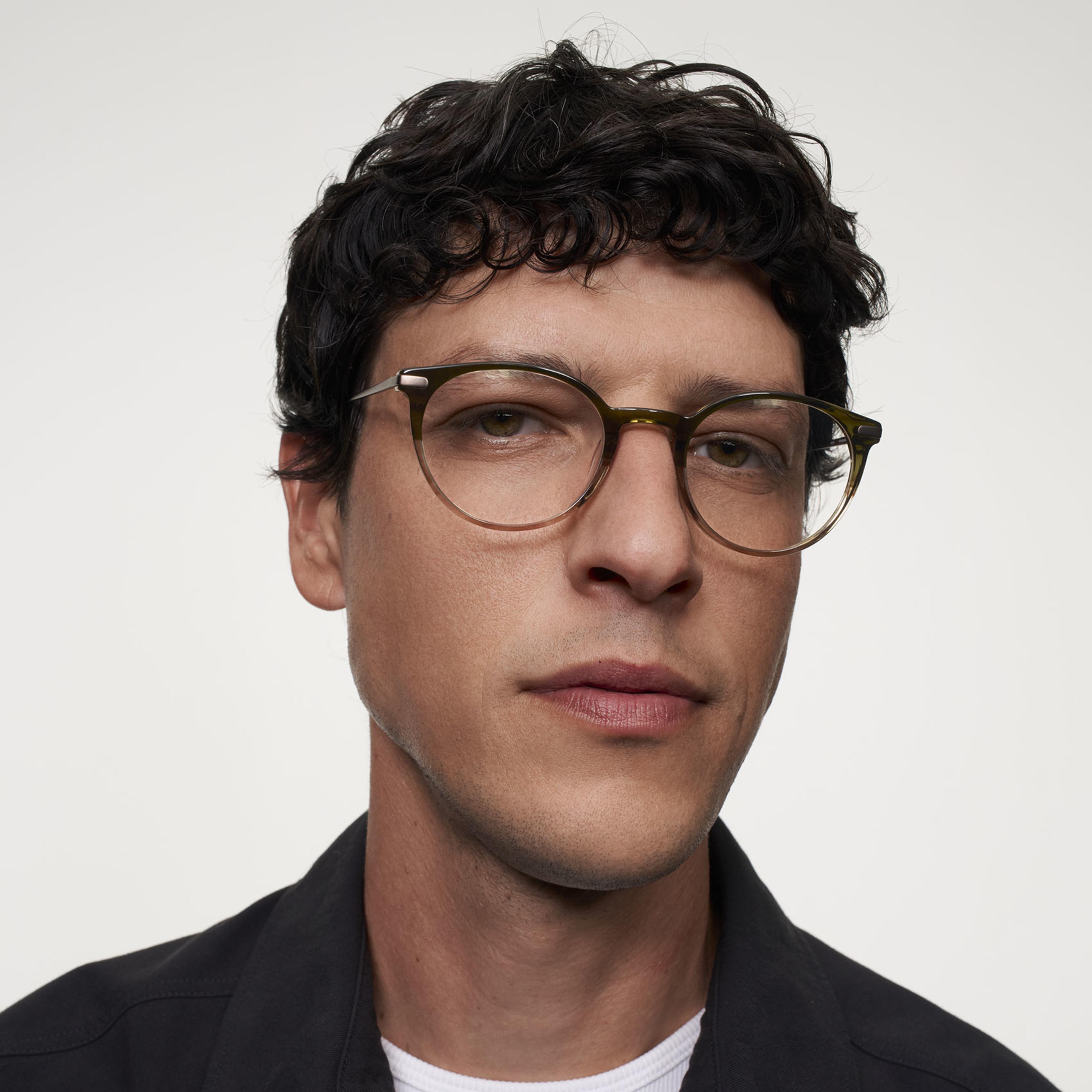 Ace & Tate Glasses | Round Acetate in Brown, Green