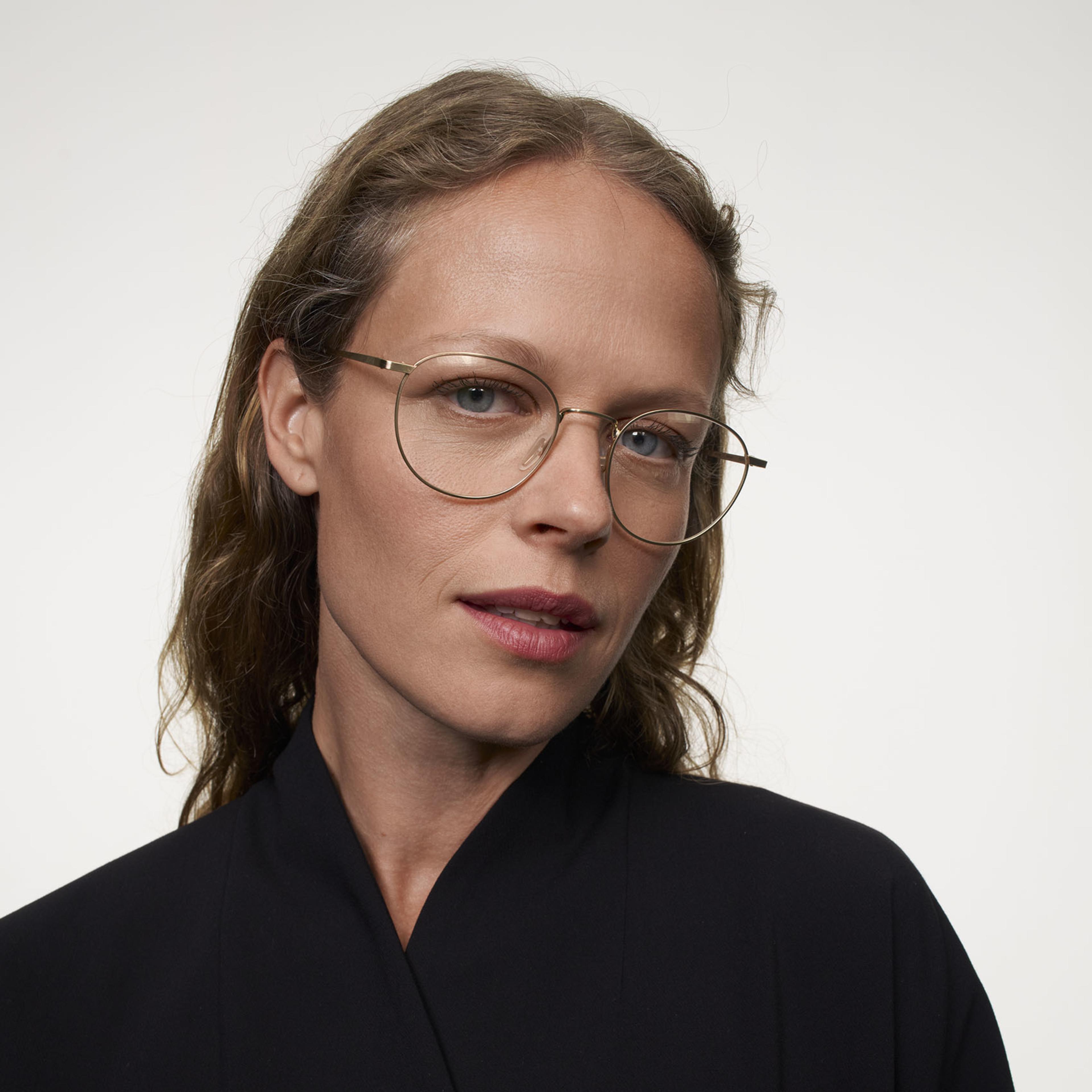 Ace & Tate Glasses | Round Metal in Gold