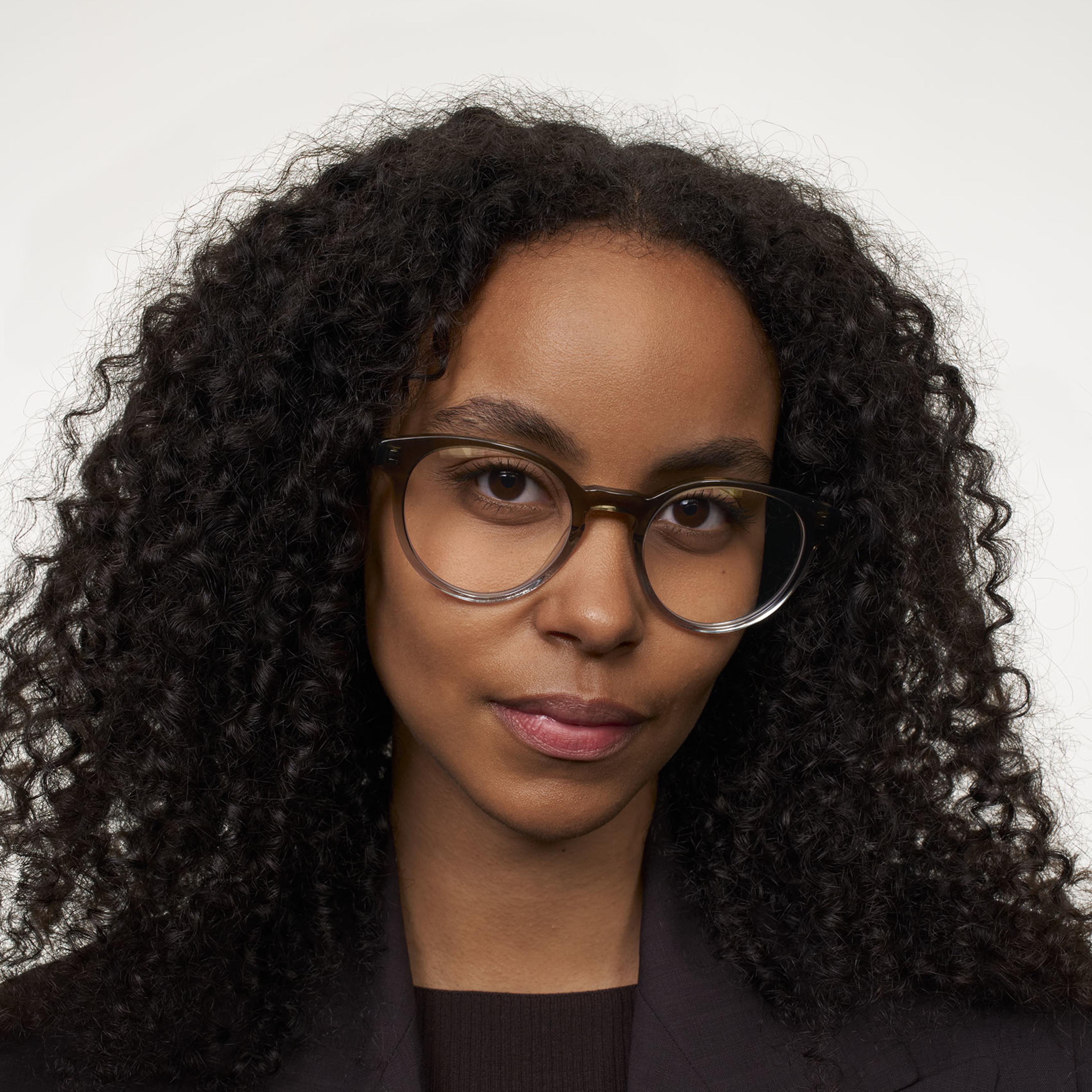 Ace & Tate Glasses | Round Acetate in Blue, Grey