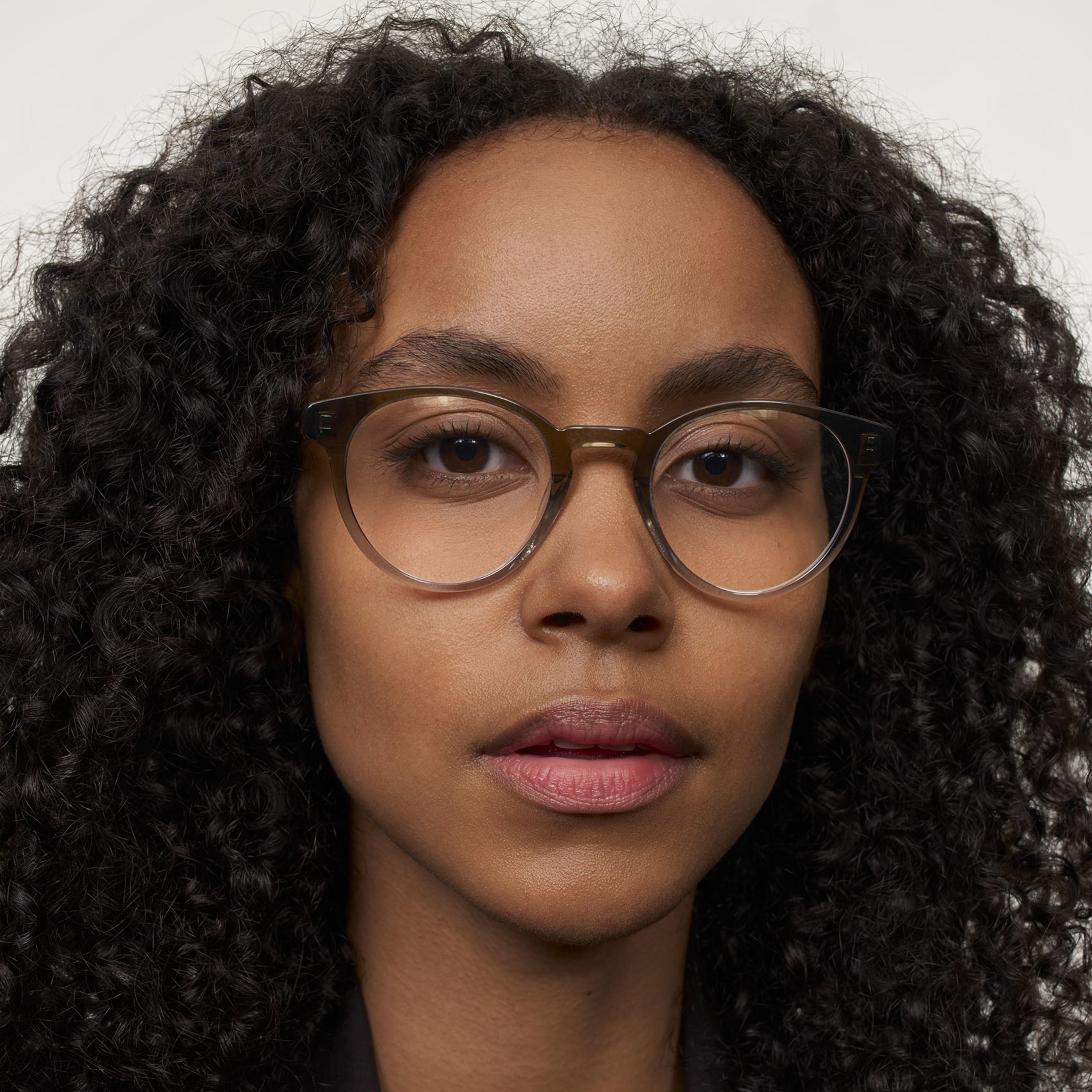 Ace & Tate Glasses | Round Acetate in Blue, Grey