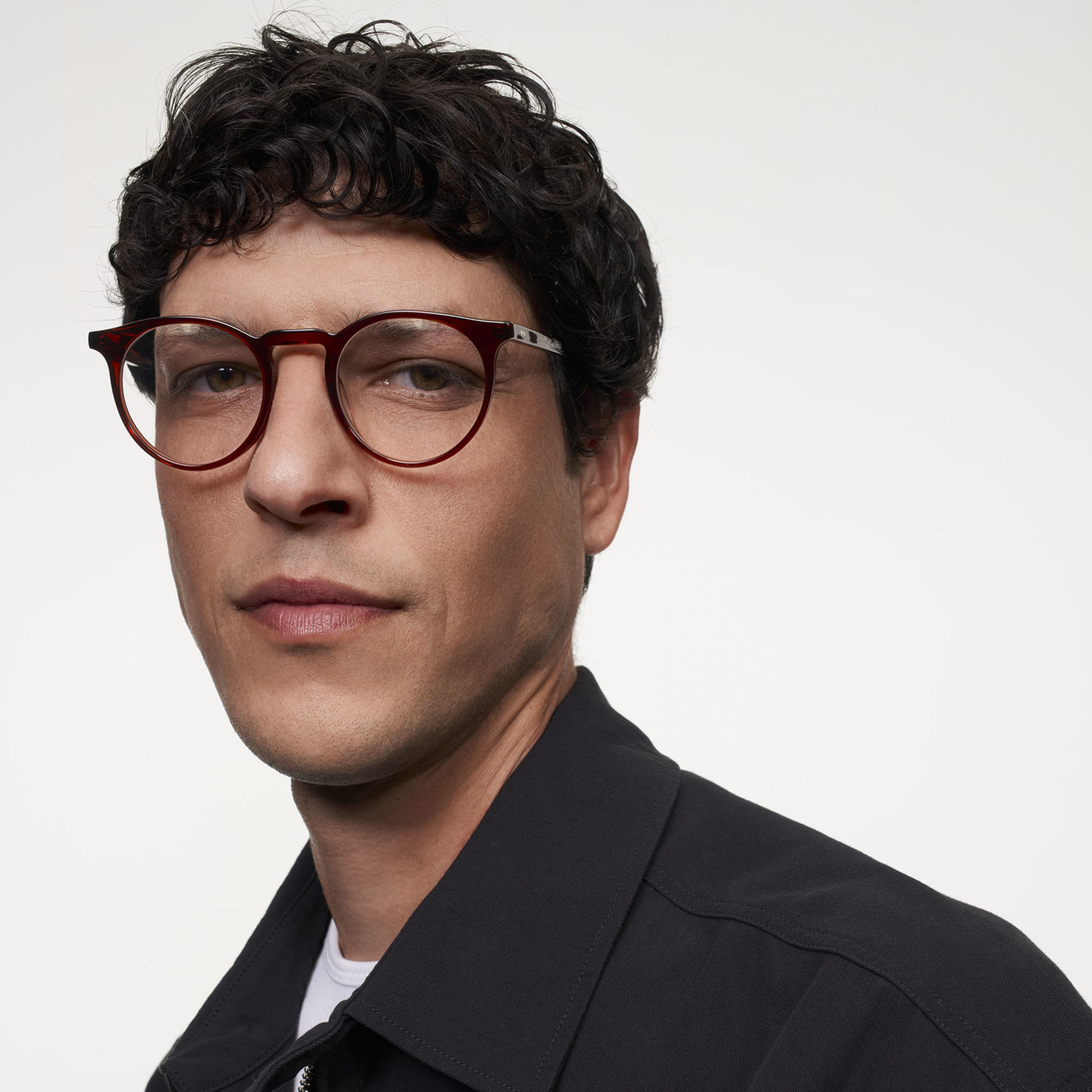 Ace & Tate Glasses | Round Acetate in Red