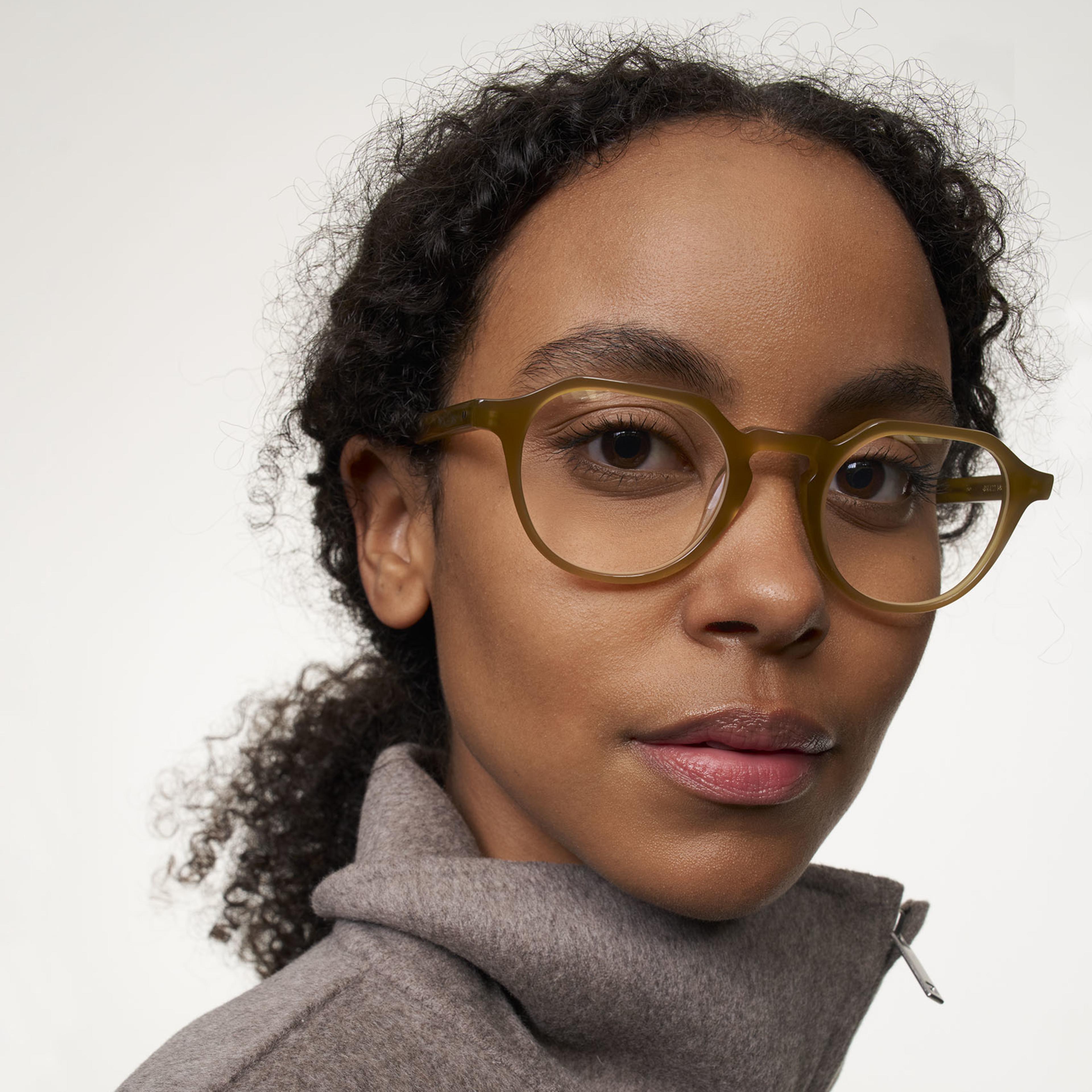 Ace & Tate Gafas | Hexagonal Acetato in Marrón