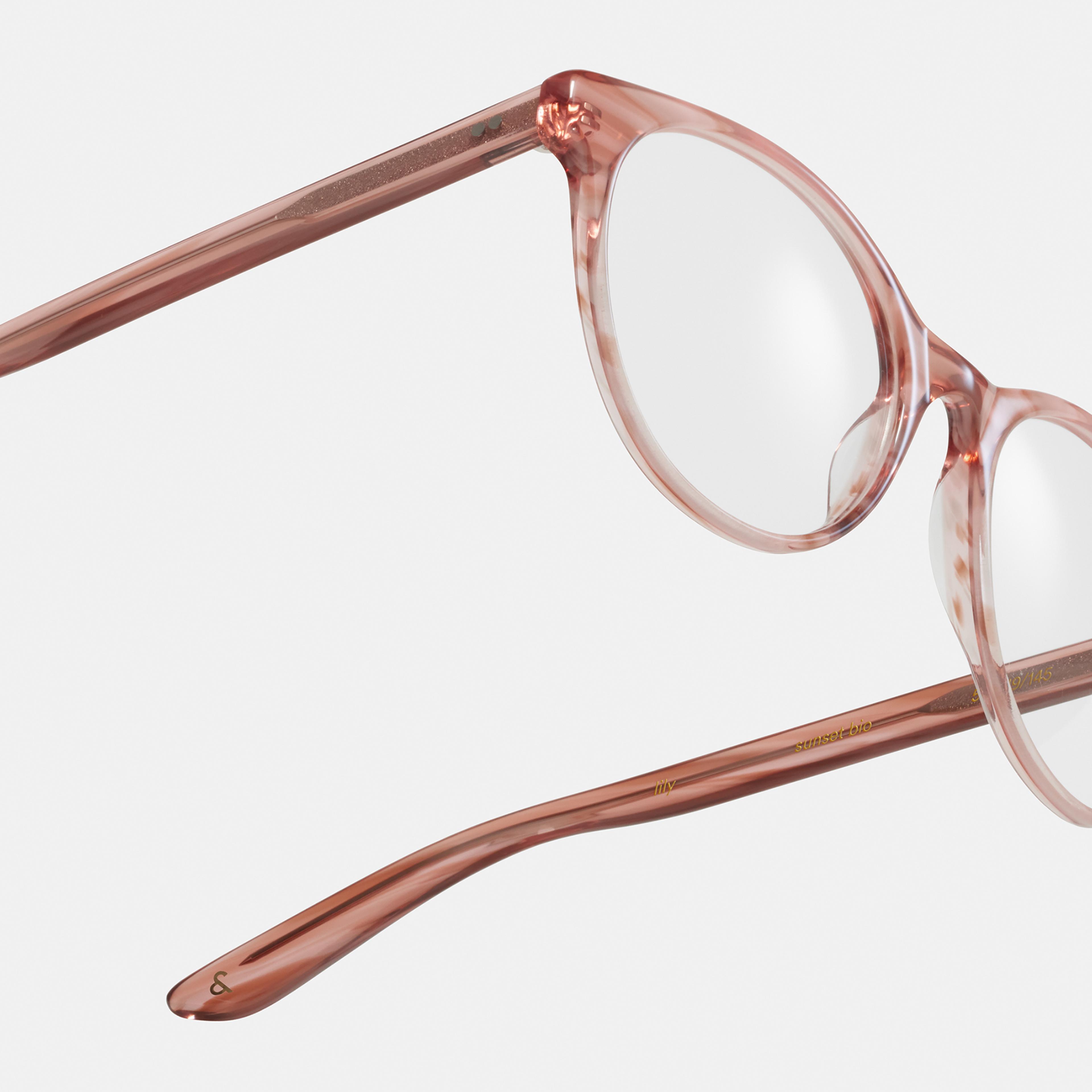 Ace & Tate Brillen | Oval Acetat in Beige, Orange