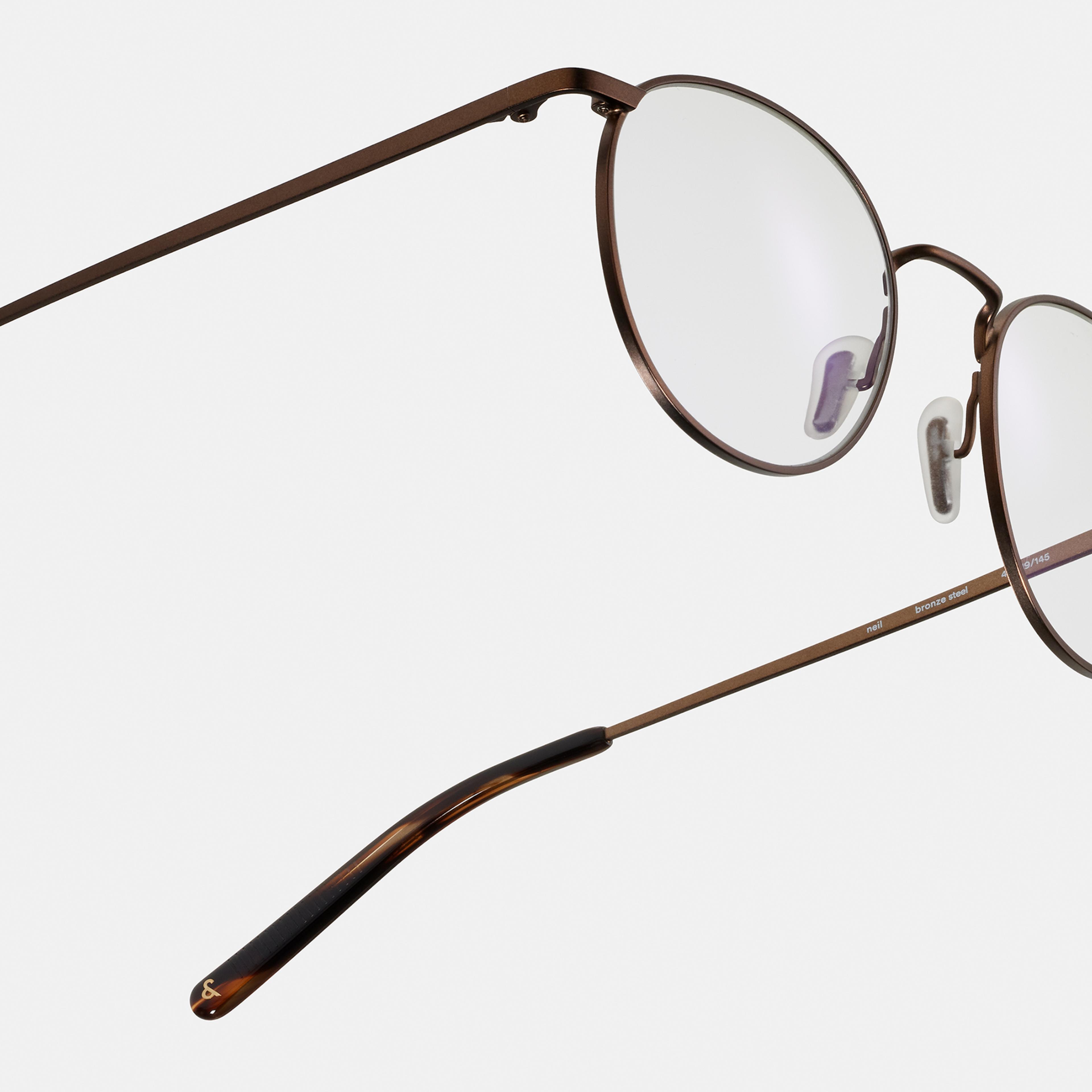 Ace & Tate Glasses | Round Metal in Brown