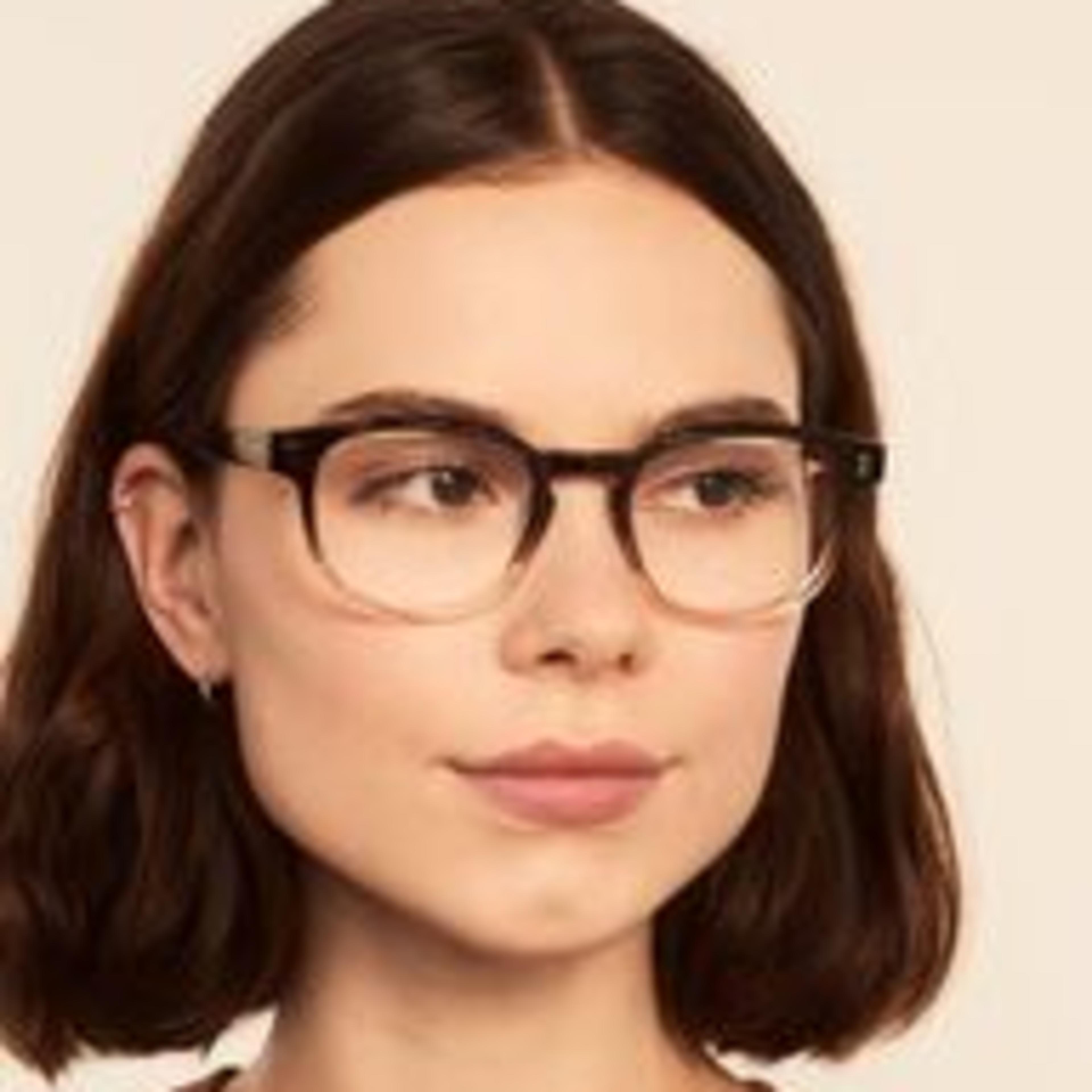 Ace & Tate Glasses | Square Acetate in Brown, Clear