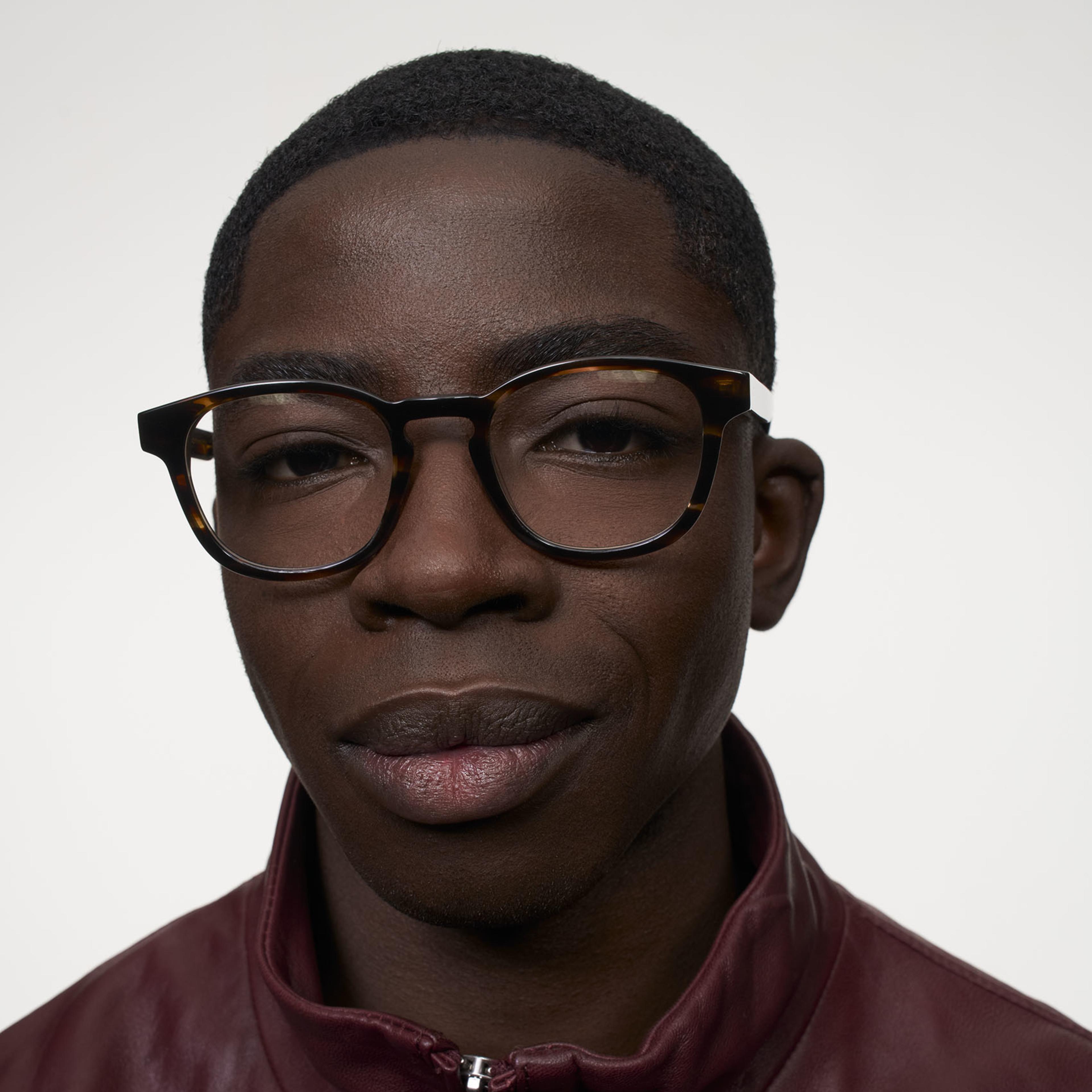 Ace & Tate Glasses | Square Acetate in Brown, Orange