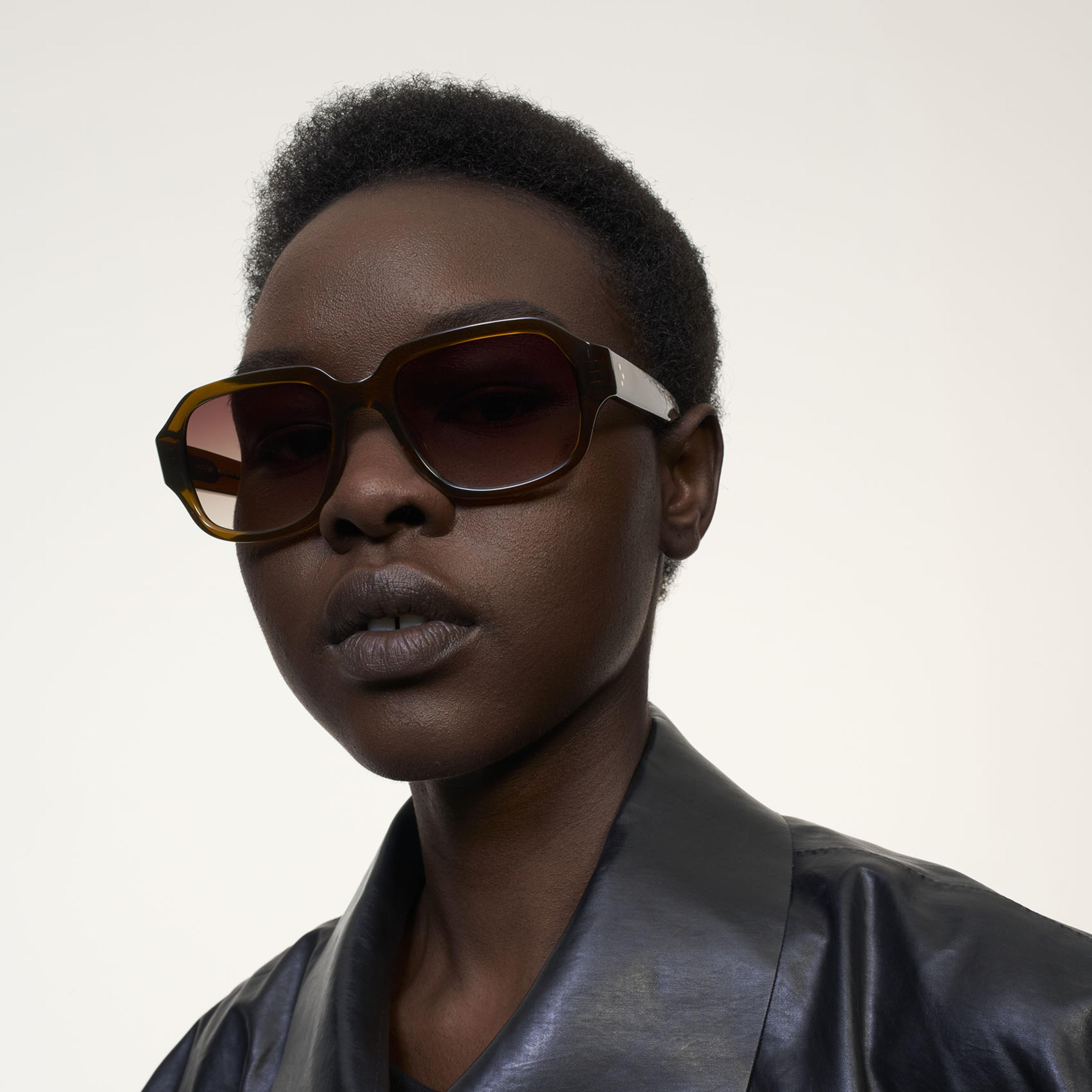 Ace & Tate Sunglasses | Square Acetate in Brown