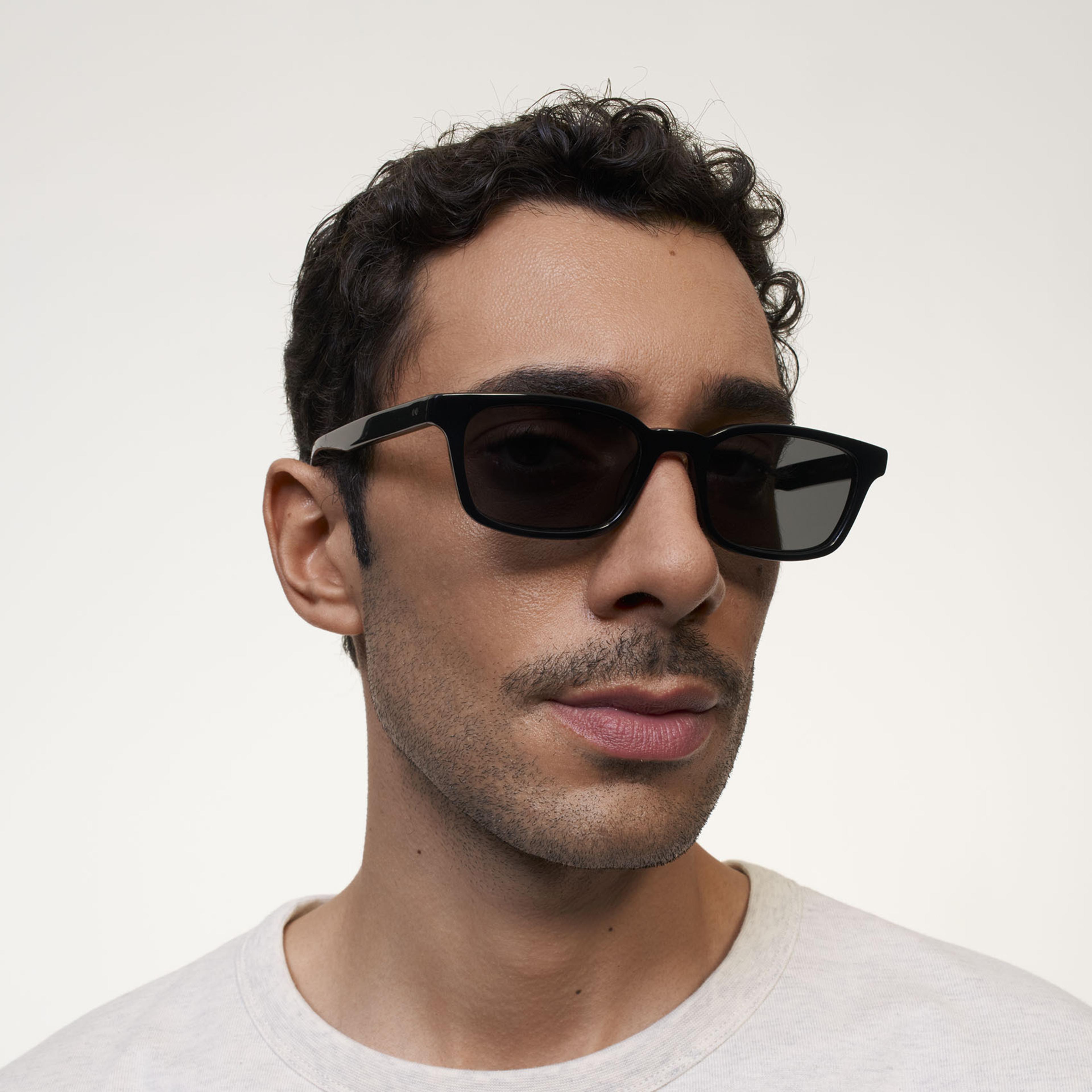 Ace & Tate Sunglasses | Square Acetate in Black