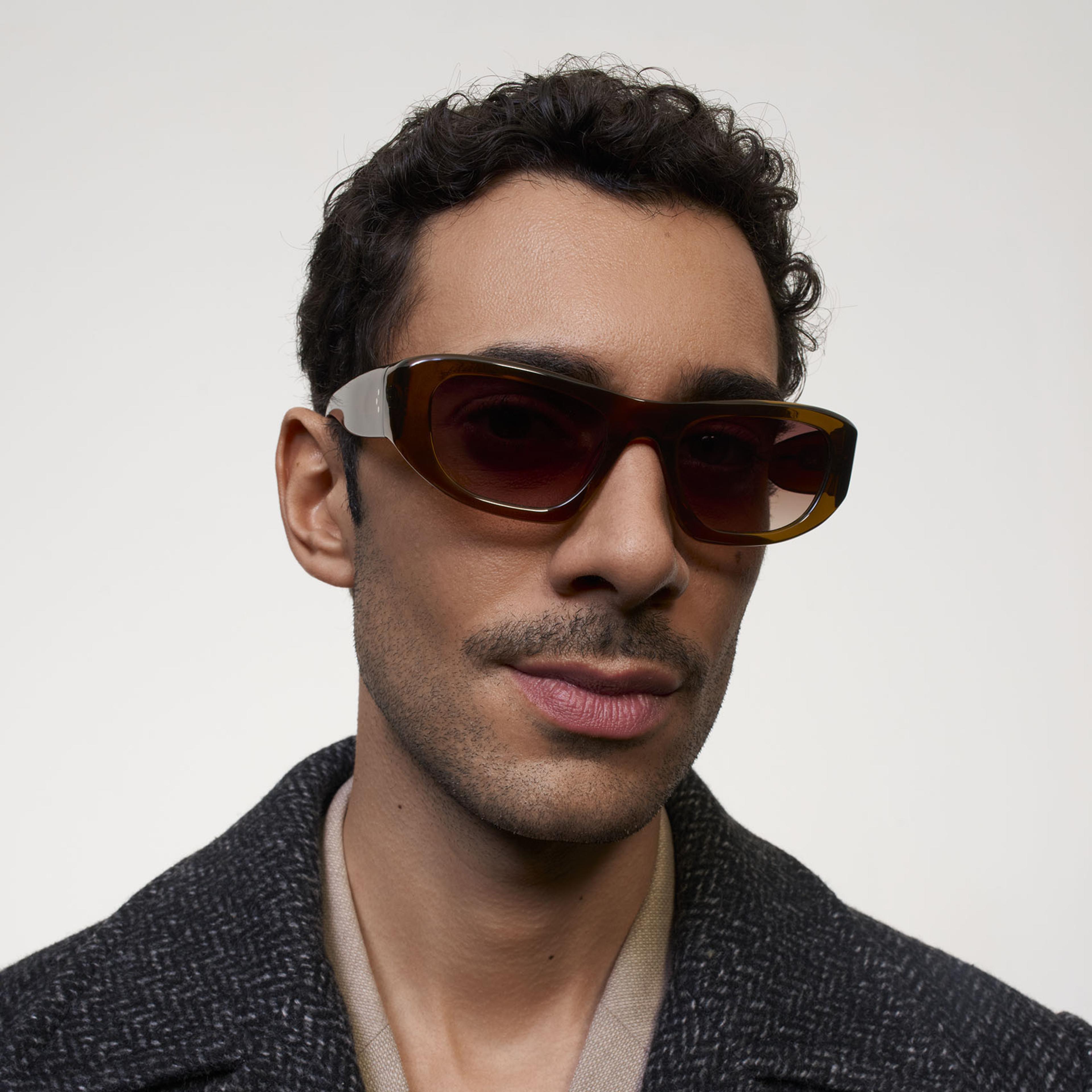 Ace & Tate Sunglasses | Square Acetate in Brown