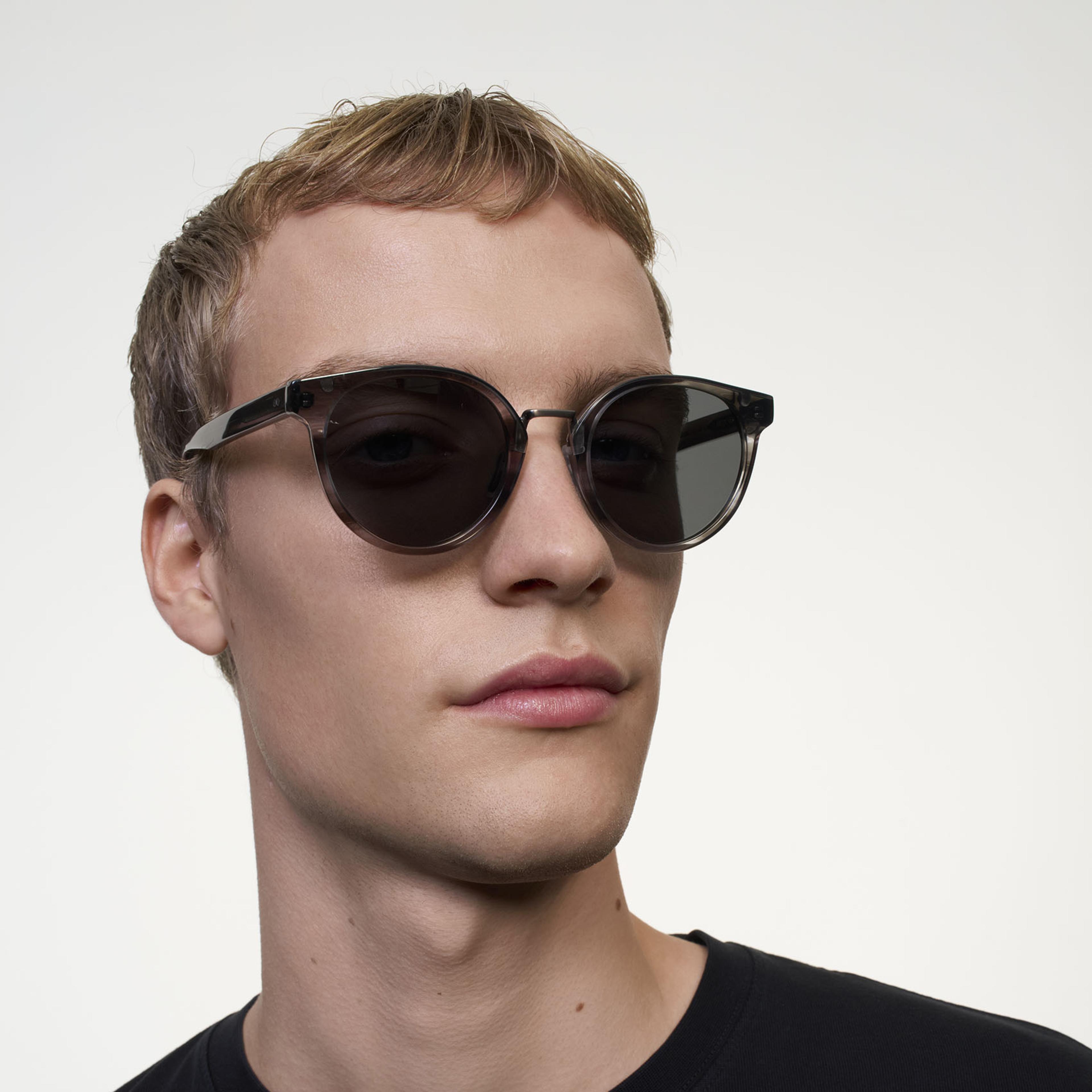 Ace & Tate Sonnenbrillen | Rund Acetat in Transparent, Grau