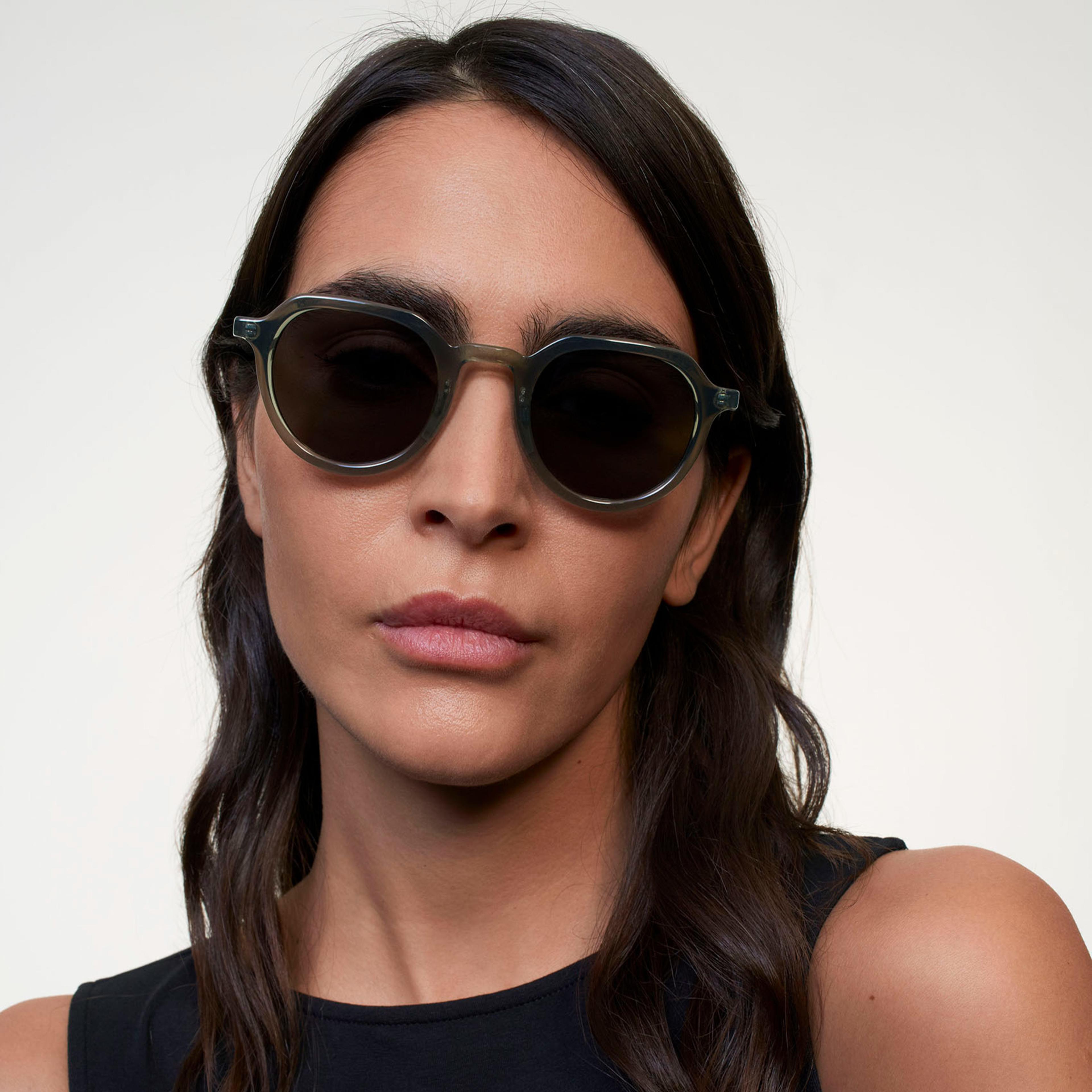 Ace & Tate Sonnenbrillen | Rund Acetat in Blau