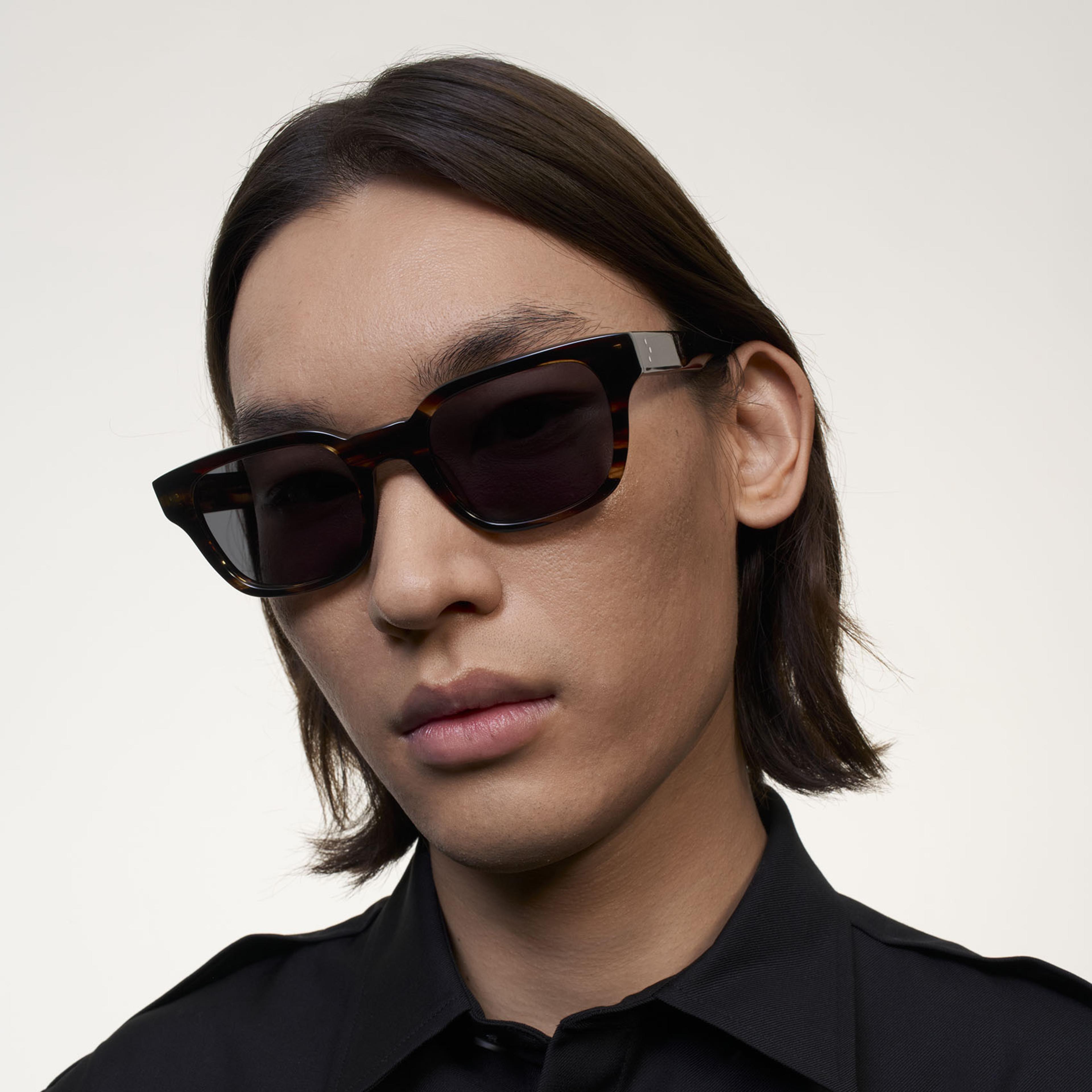 Ace & Tate Sonnenbrillen | Rechteckig Acetat in Braun, Orange