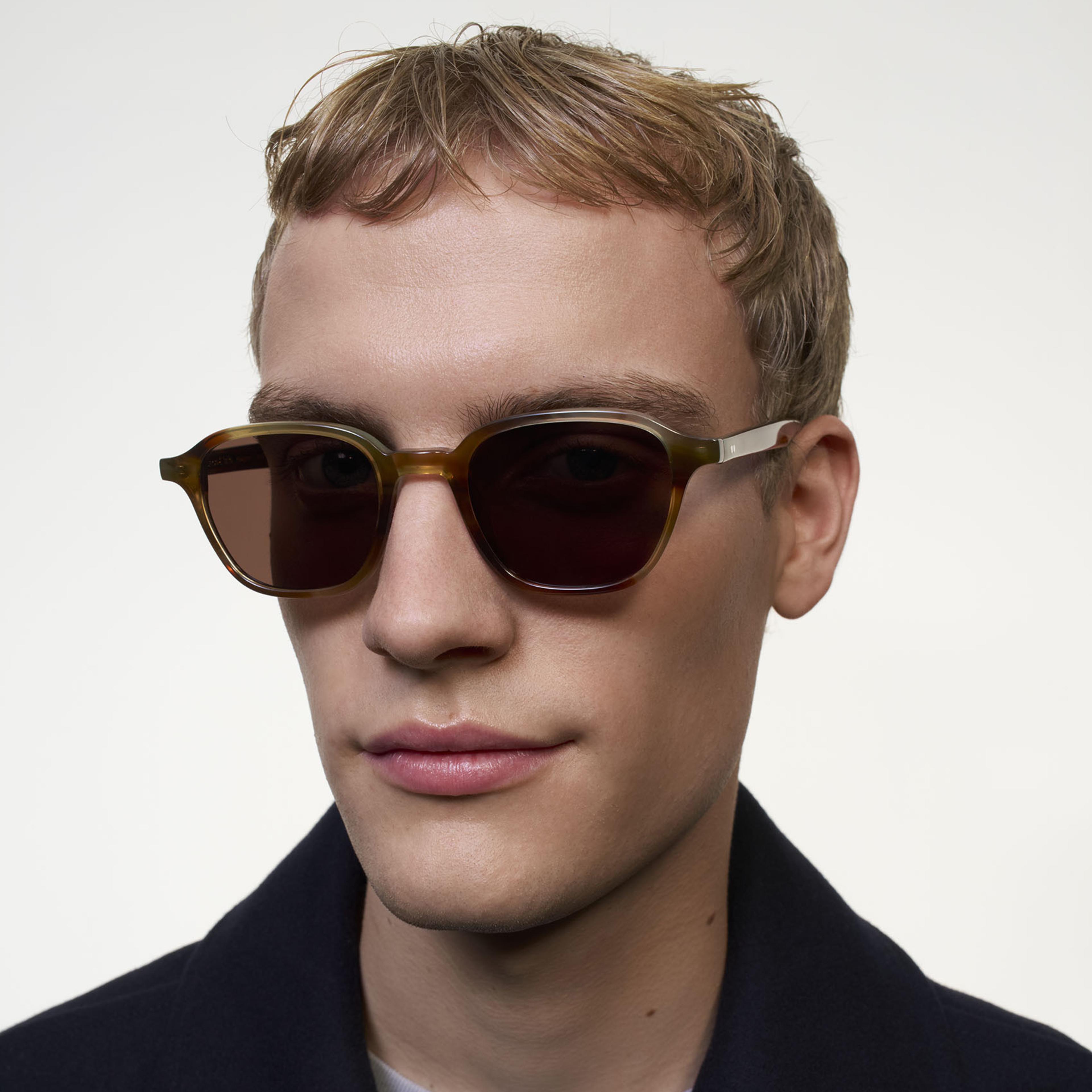 Ace & Tate Sonnenbrillen | Quadratisch Acetat in Orange, Gelb, Braun, Grün