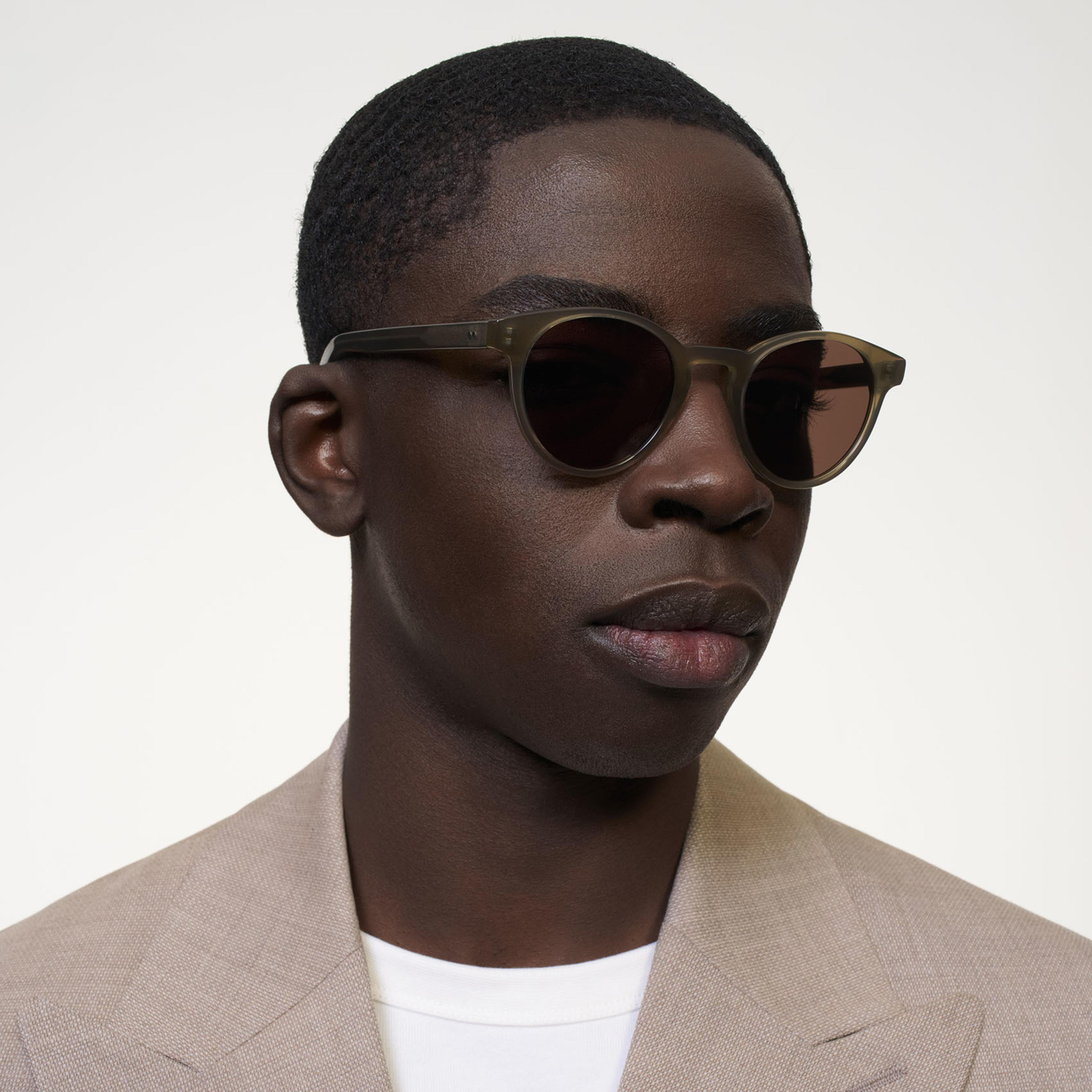 Ace & Tate Sunglasses | Round Acetate in Green