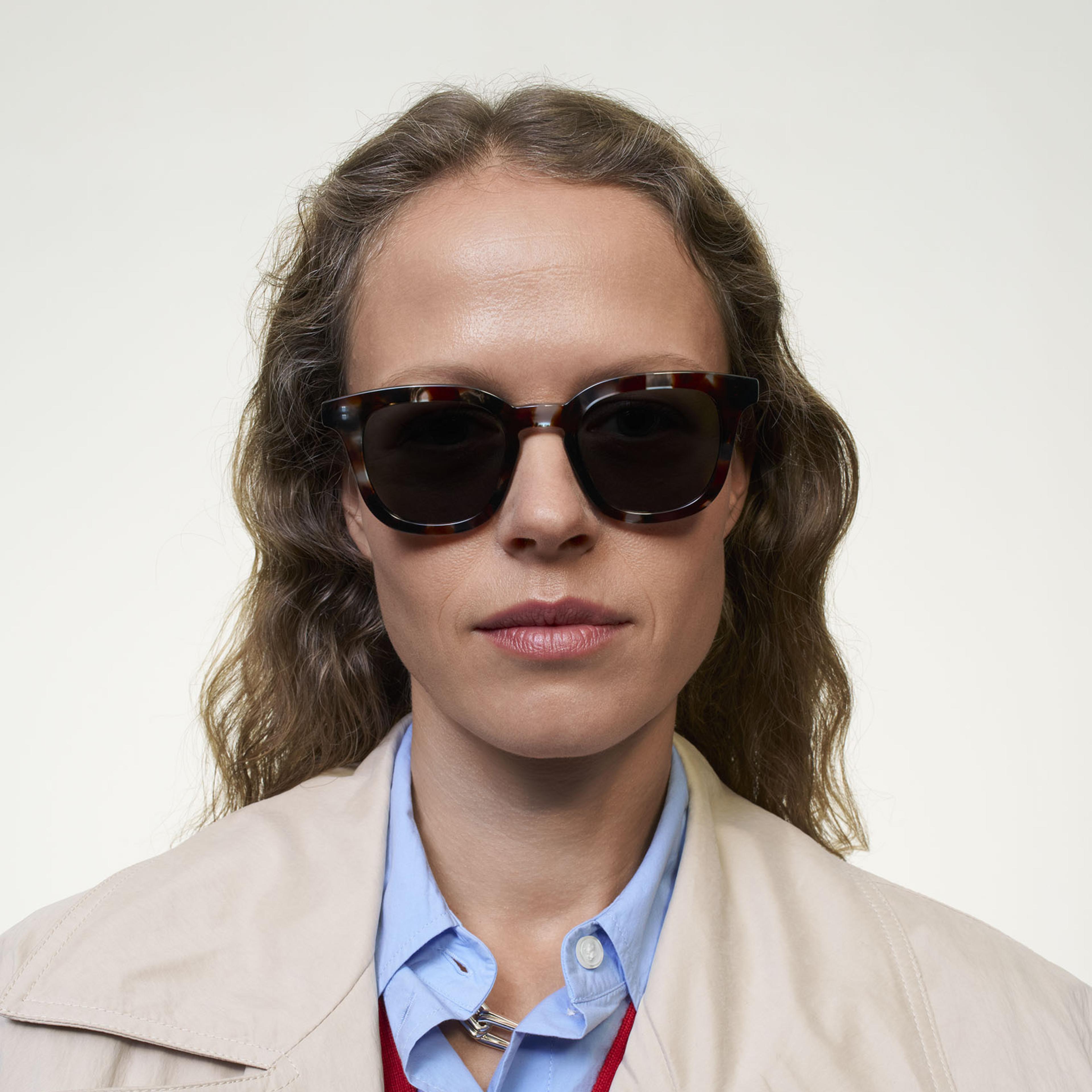 Ace & Tate Sunglasses | Square Acetate in Blue, Black, Brown