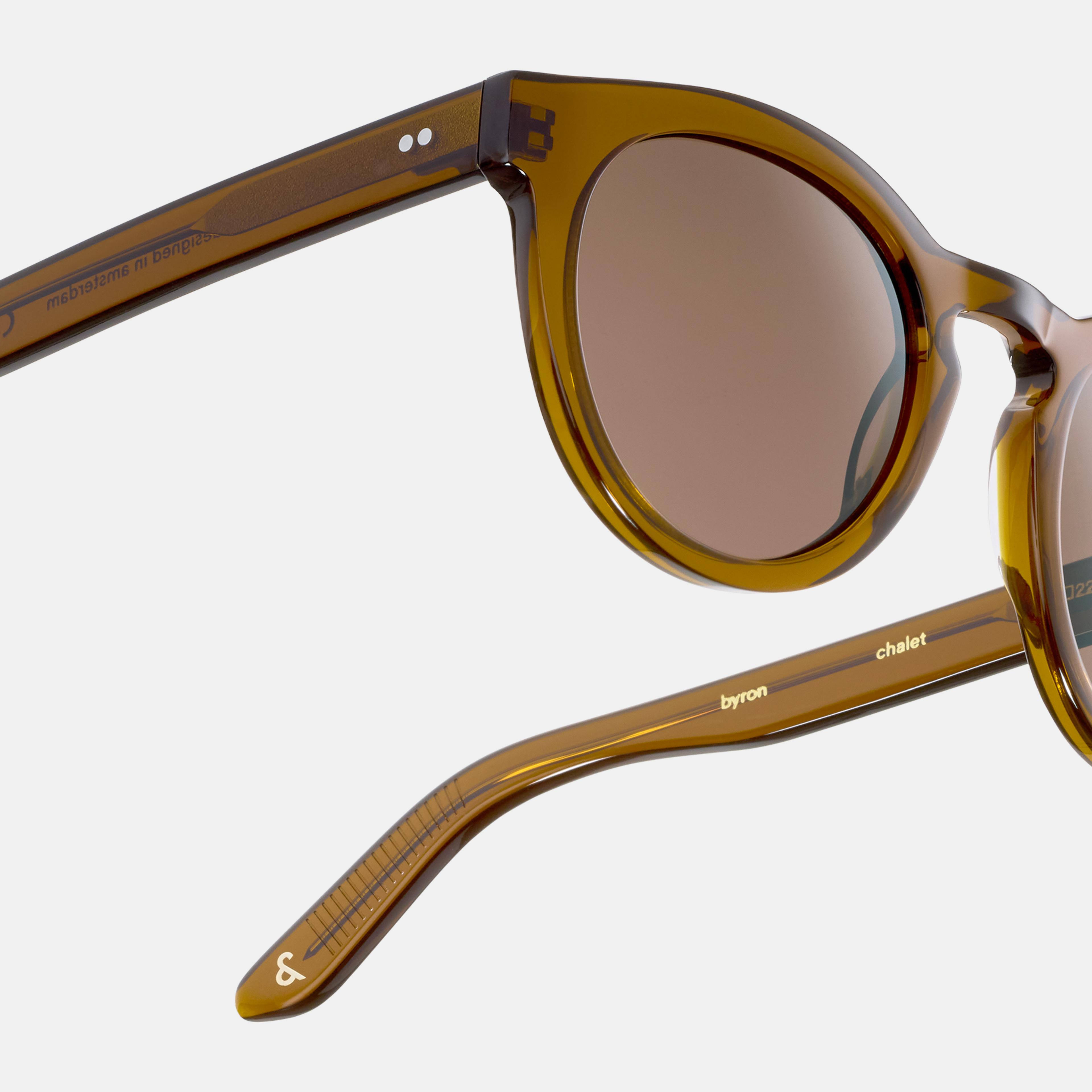 Ace & Tate Sunglasses | Round Acetate in Brown