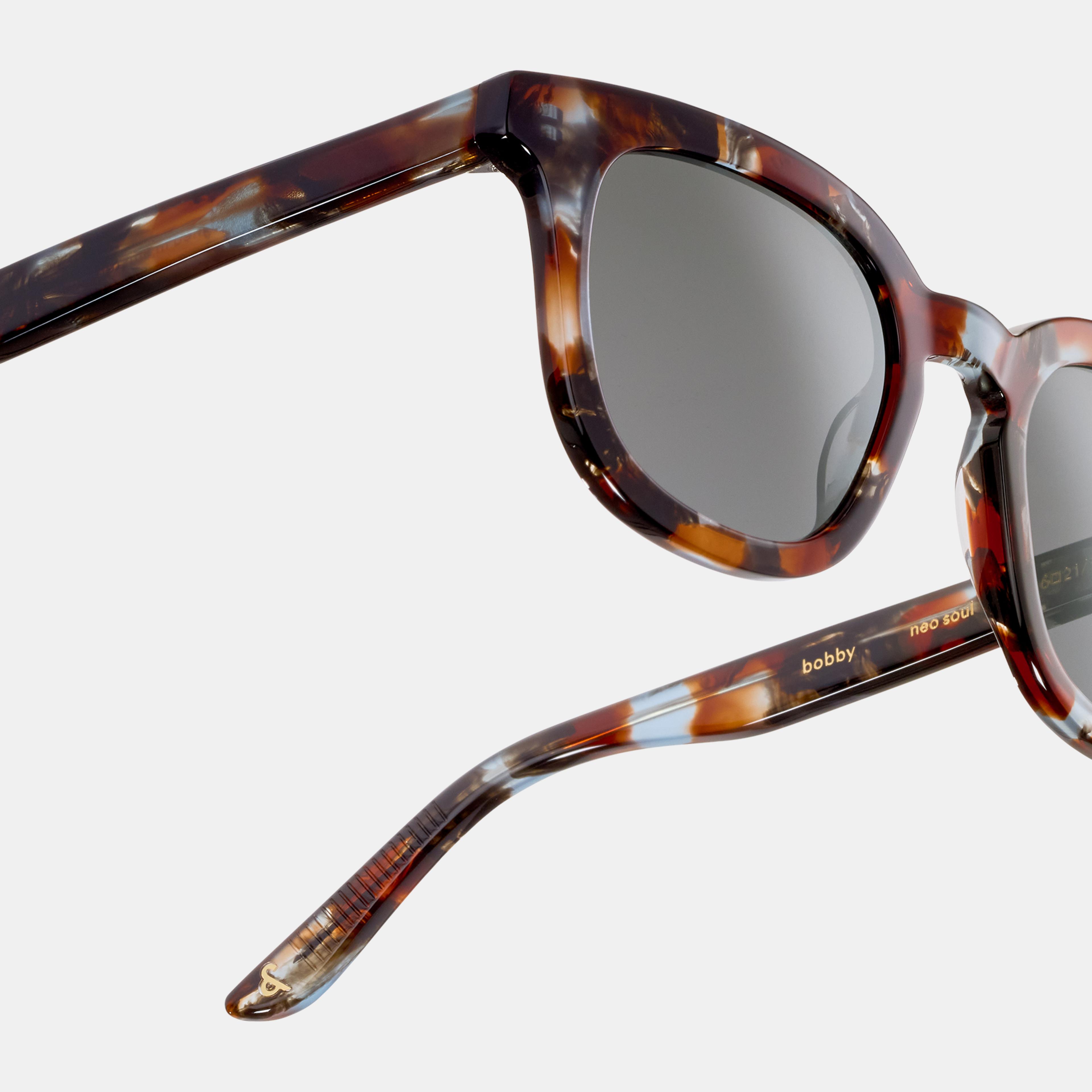 Ace & Tate Bobby Large in Neo Soul Ace & Tate Sunglasses | Square Acetate in Black, Blue, Brown