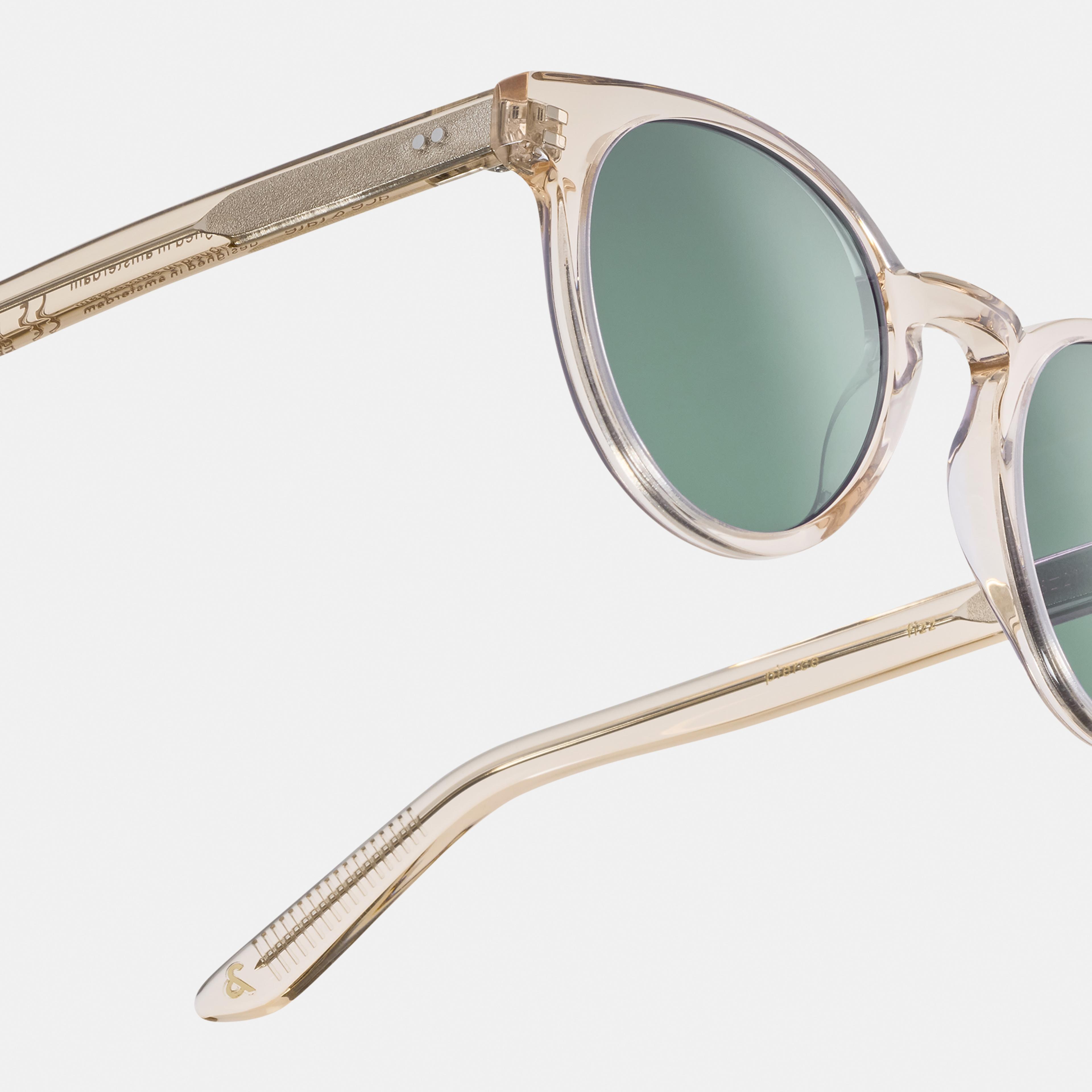 Ace & Tate Pierce Extra Large in Fizz Ace & Tate Sunglasses | Round Acetate in Clear