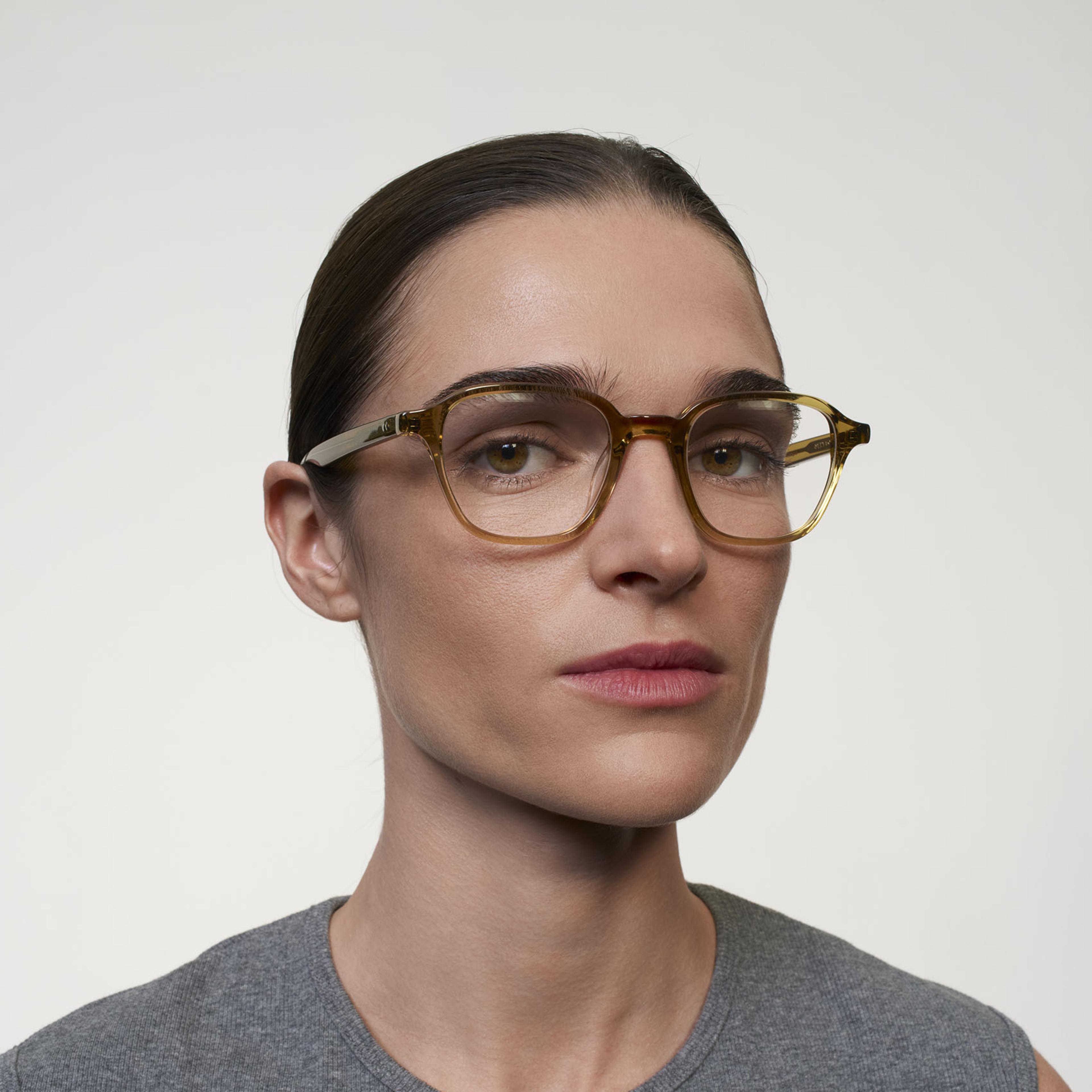 Ace & Tate Glasses | Square Acetate in Brown