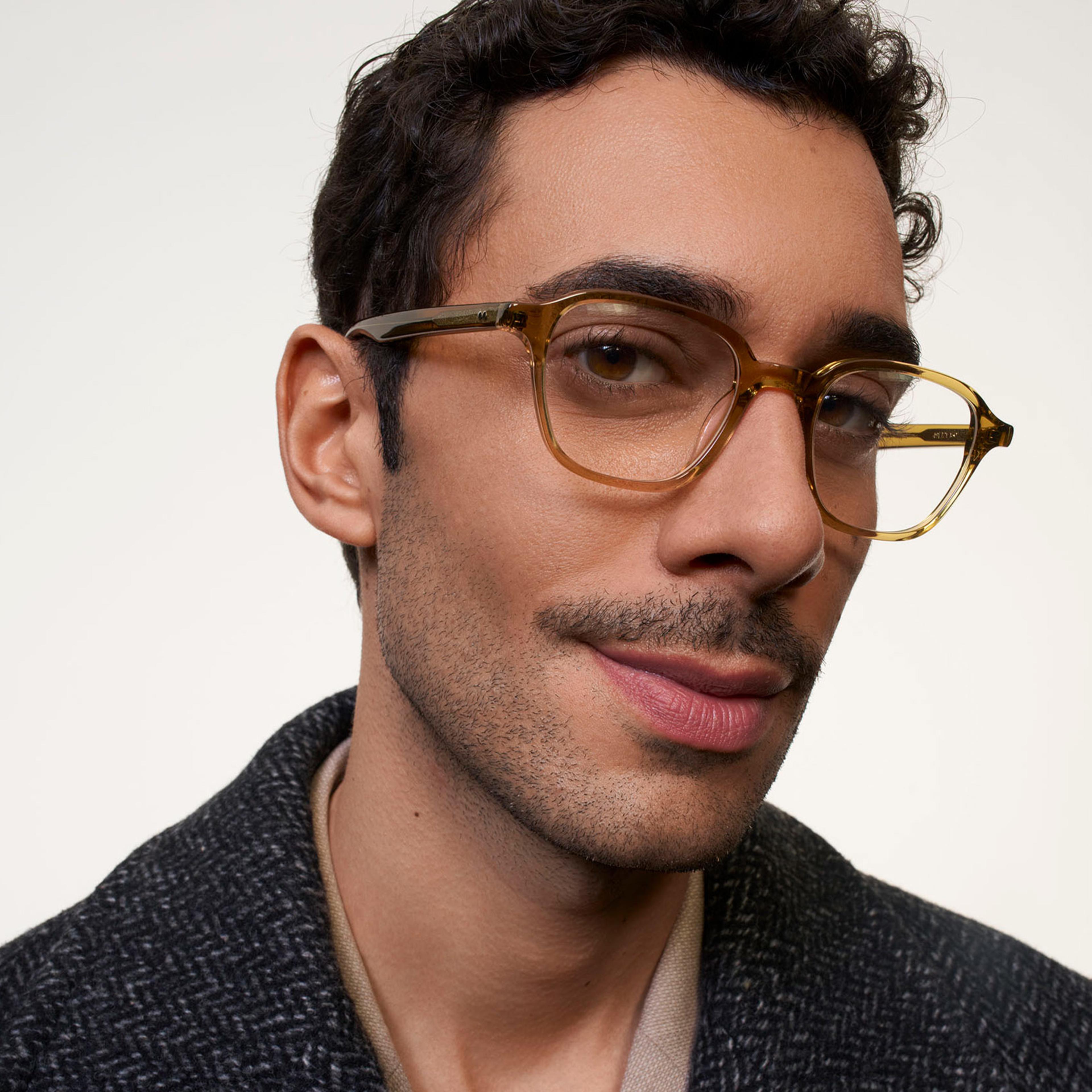 Ace & Tate Brillen | Vierkant Acetaat in Bruin