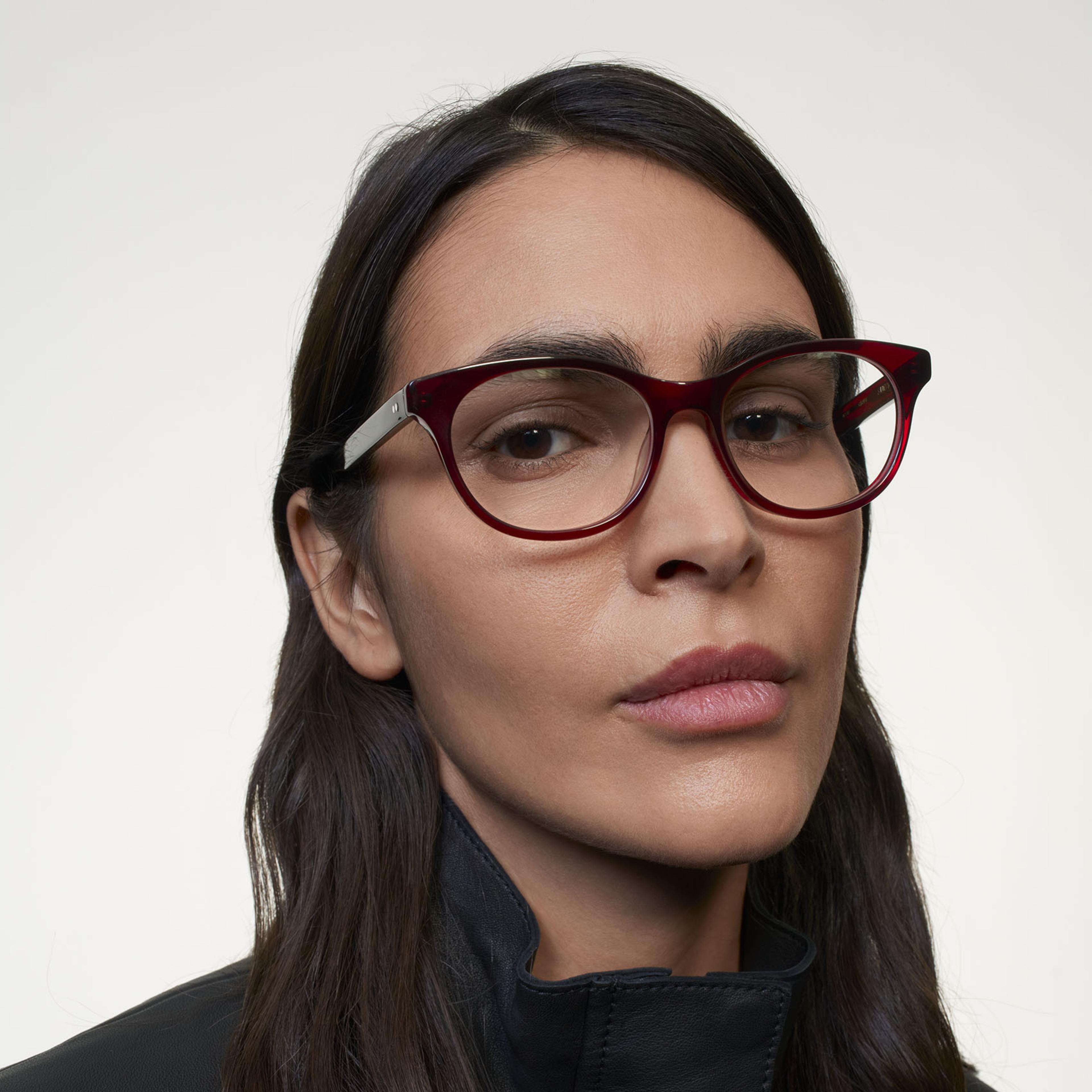 Ace & Tate Brillen | Rond Acetaat in Rood