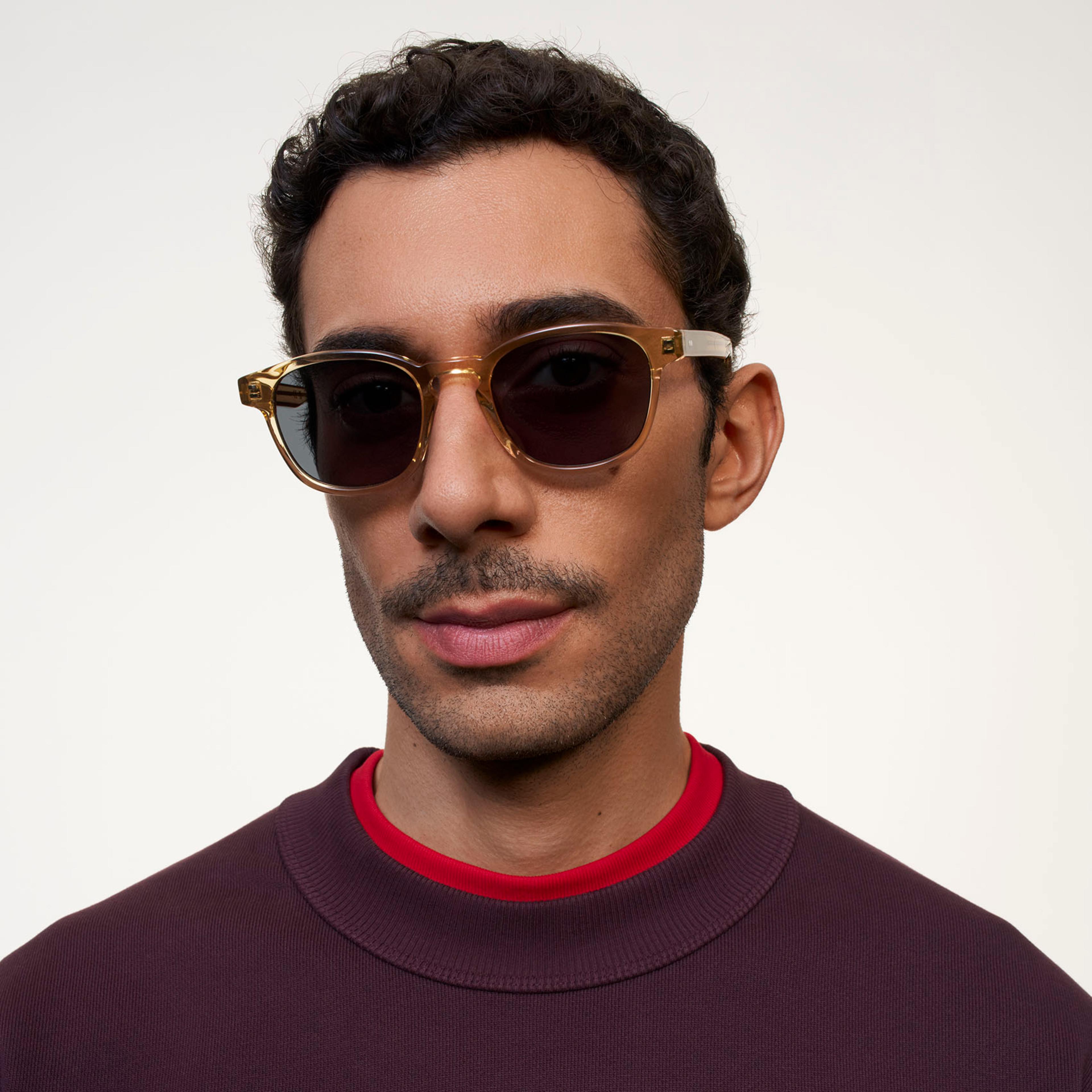 Ace & Tate Alfred in Golden Hour Ace & Tate Sunglasses | Square Acetate in Yellow