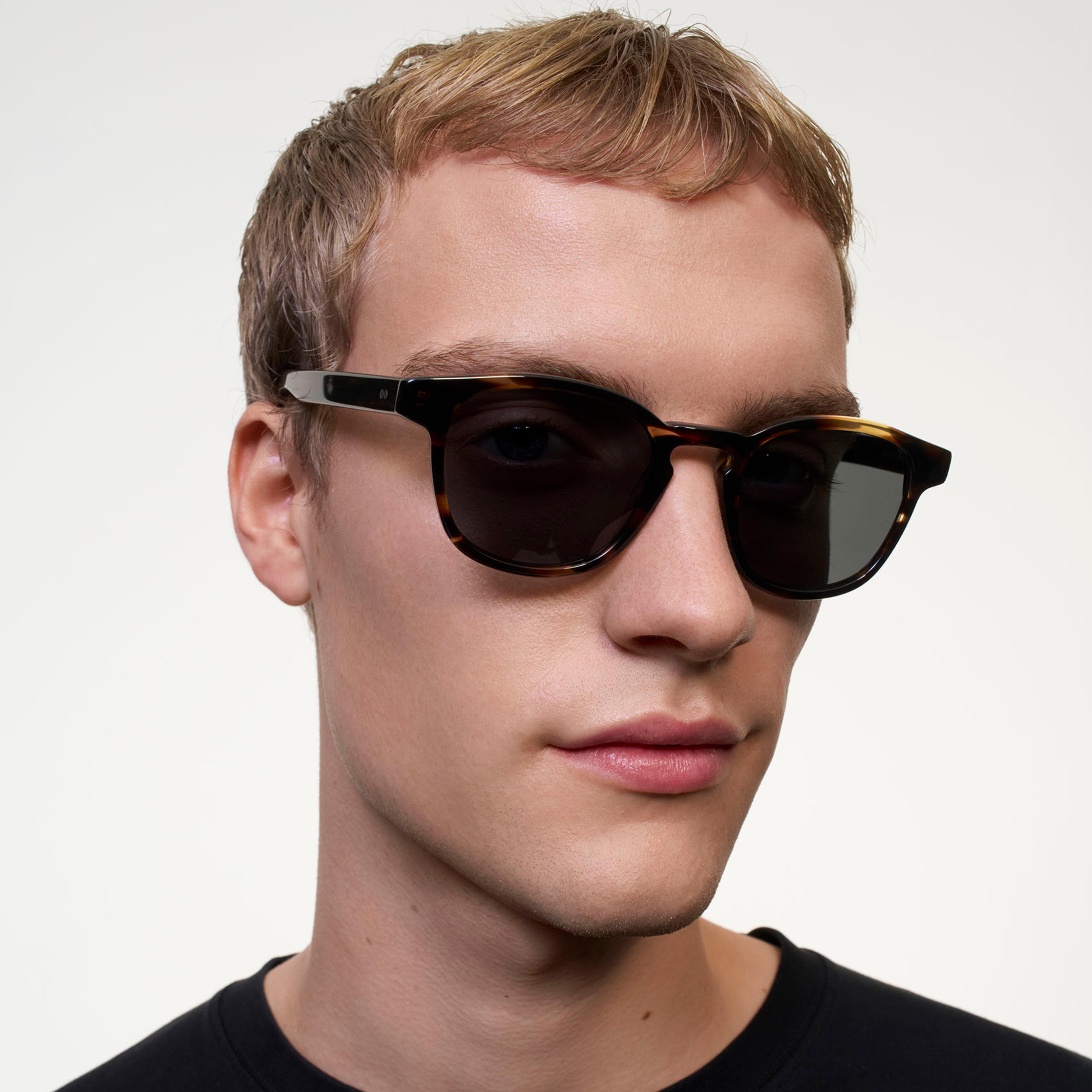 Ace & Tate Sunglasses | Square Acetate in Brown, Orange