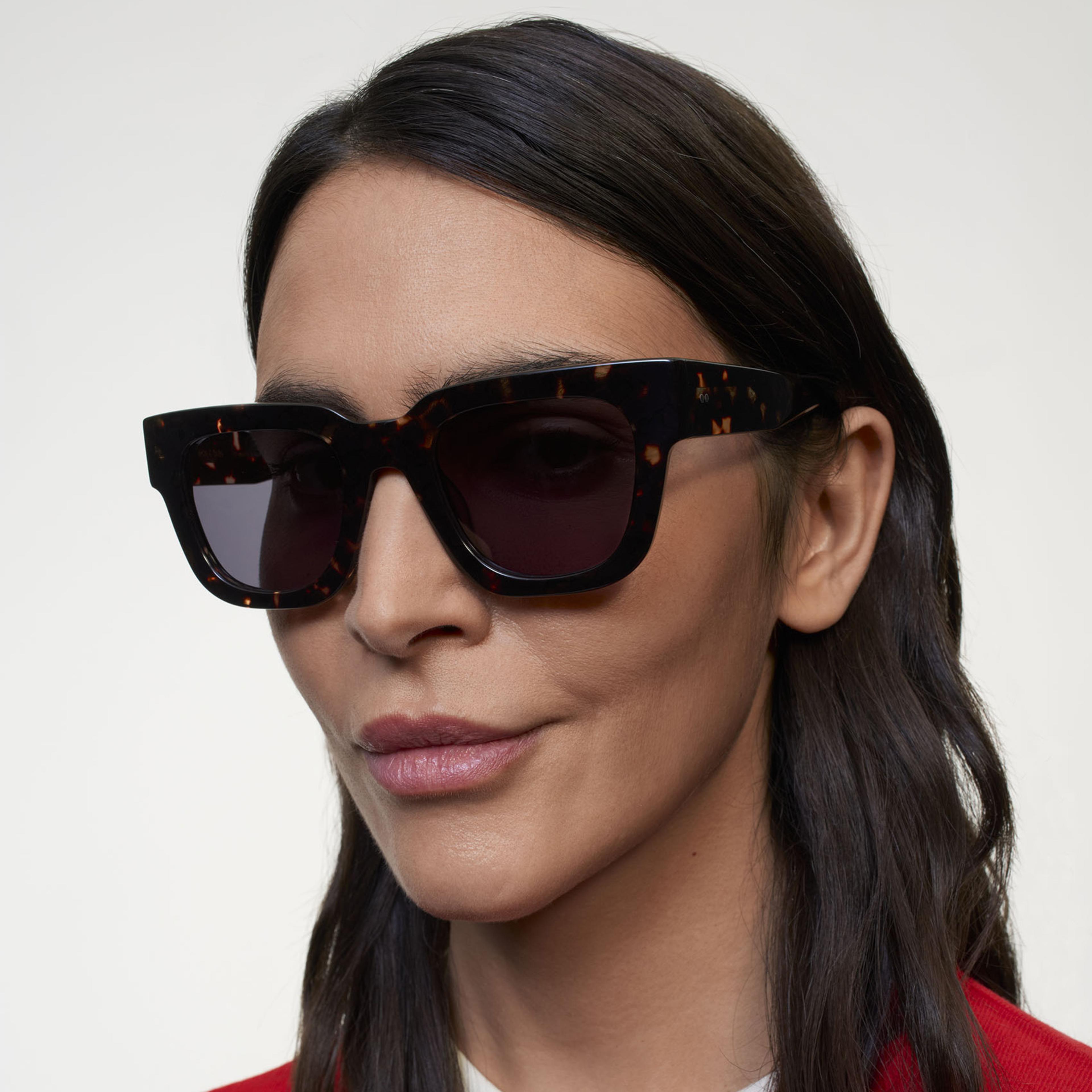 Ace & Tate Solaires | Carrée Acétate in Marron