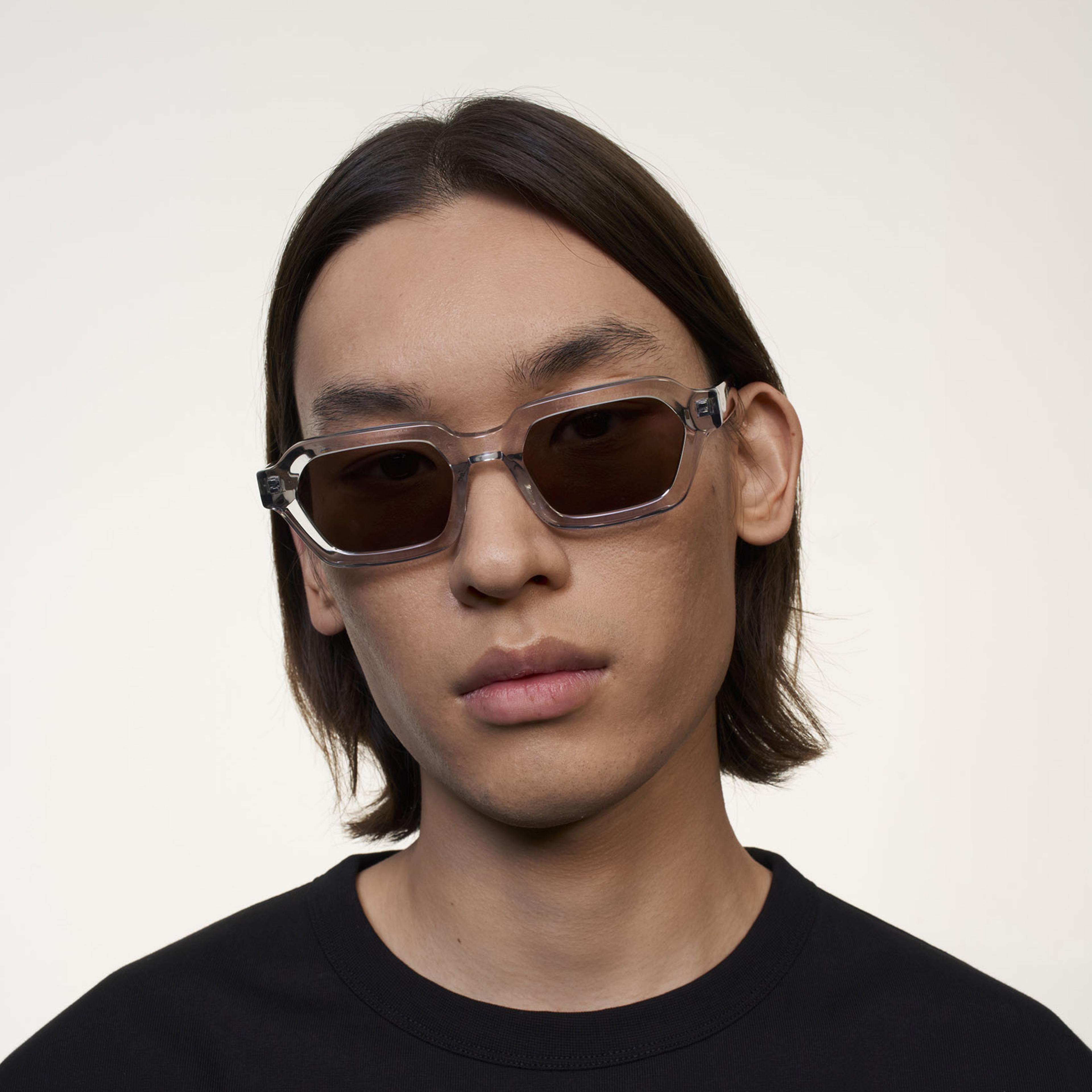 Ace & Tate Anderson in Smoke Ace & Tate Sunglasses | Rectangle Acetate in Grey