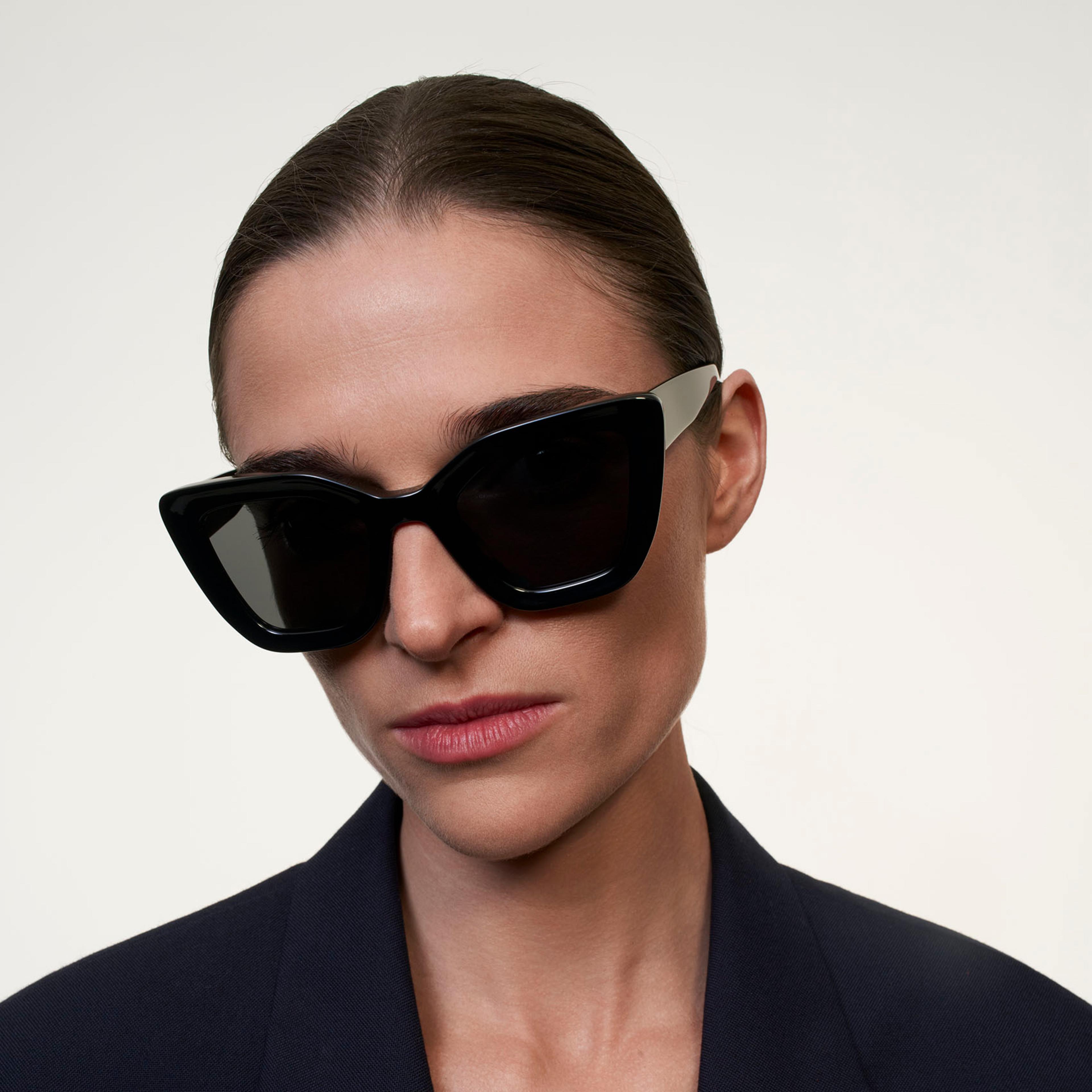 Ace & Tate Sunglasses | Rectangle Acetate in Black
