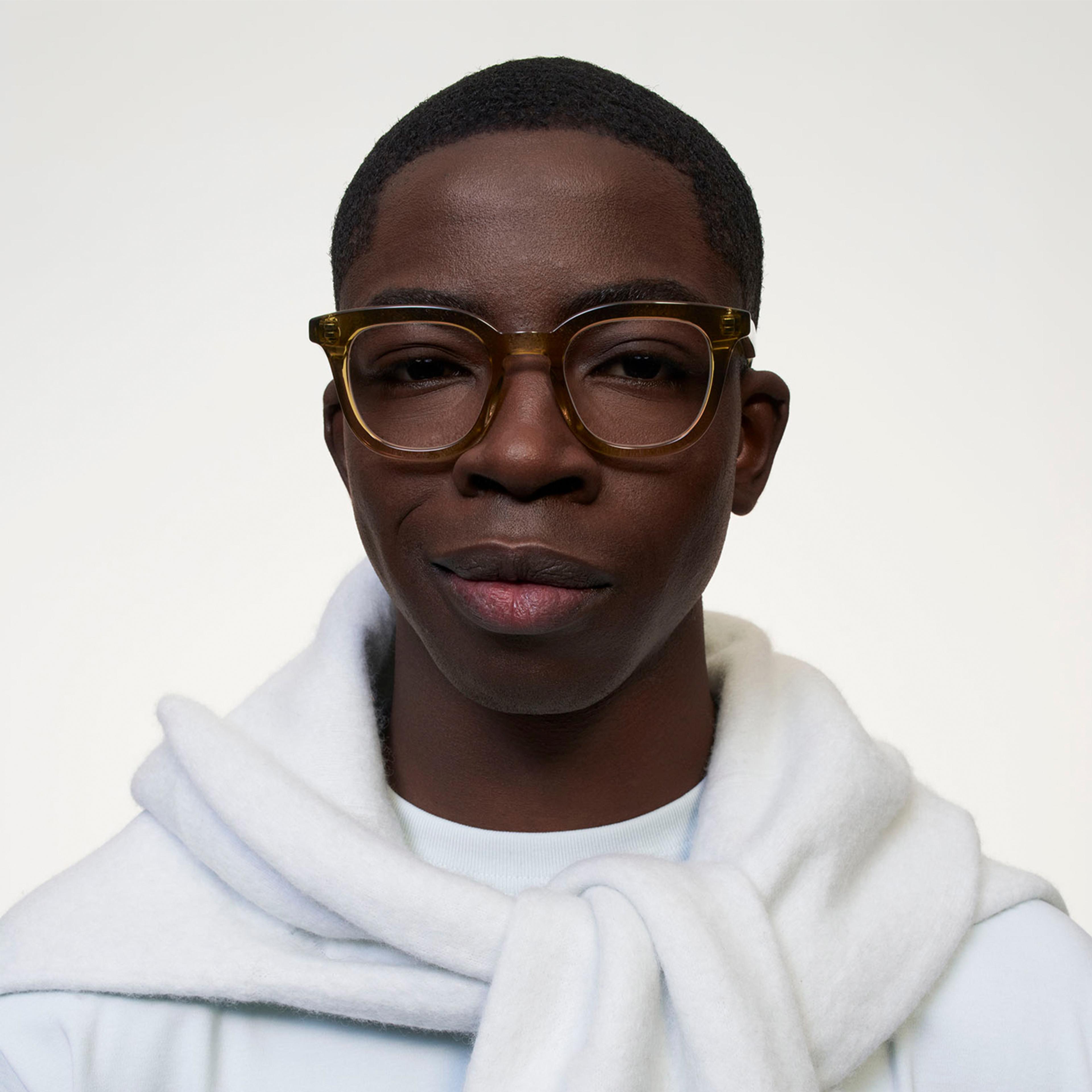 Ace & Tate Glasses | Square Acetate in Brown